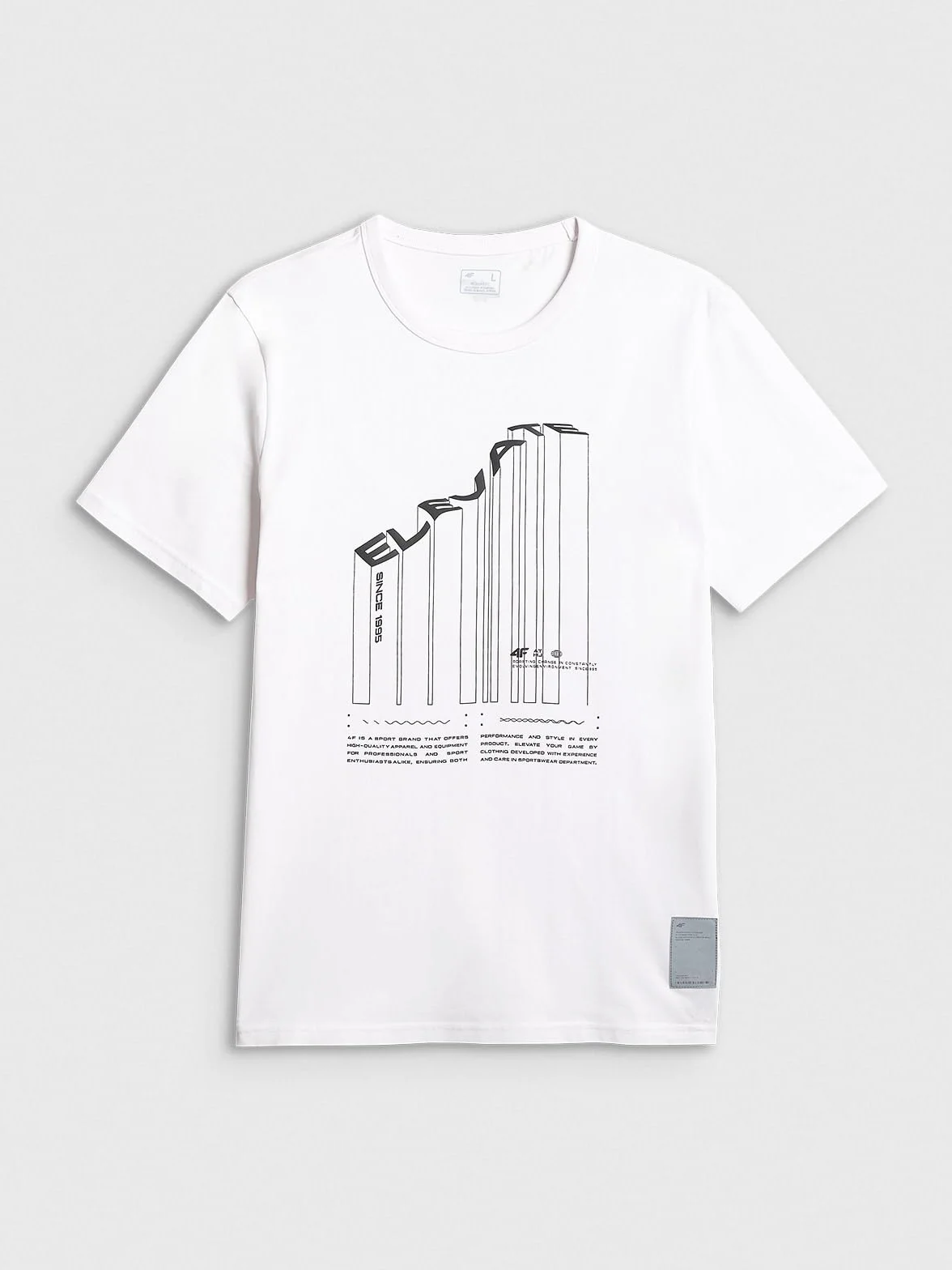 KOSZULKA MĘSKA TSHIRT 4F BAWEŁNA SUPER MATERIAŁ