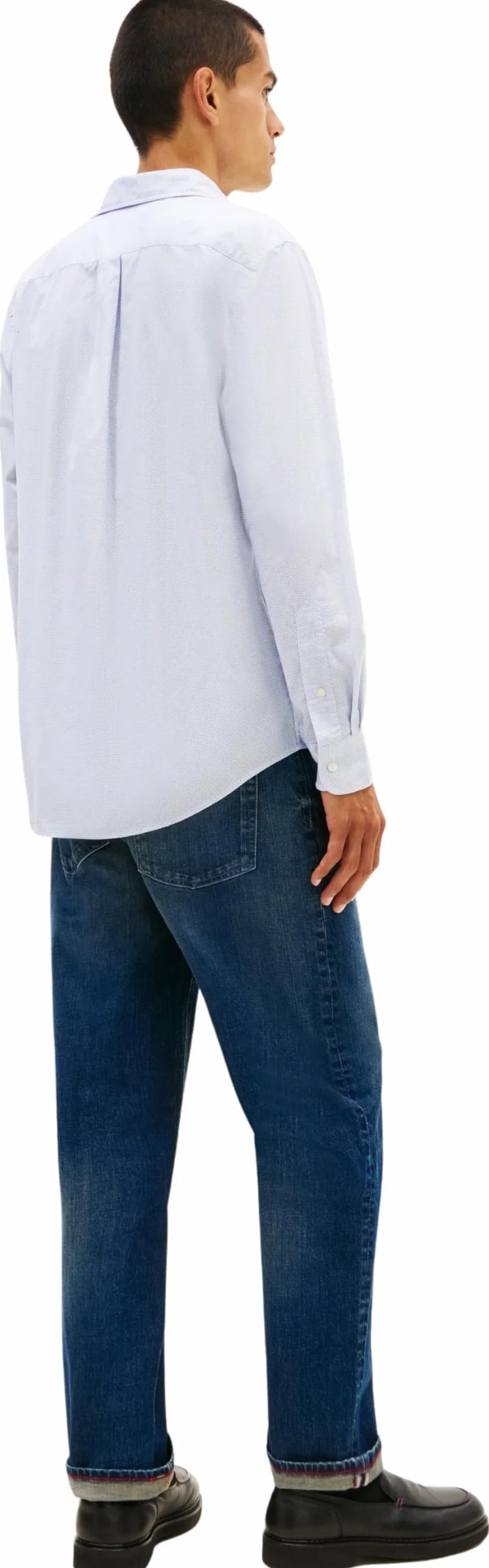 Tommy Hilfiger Koszula L/S Mężczyźni Flex Poplin Fake Solid Rf Shirt Mw0mw41711