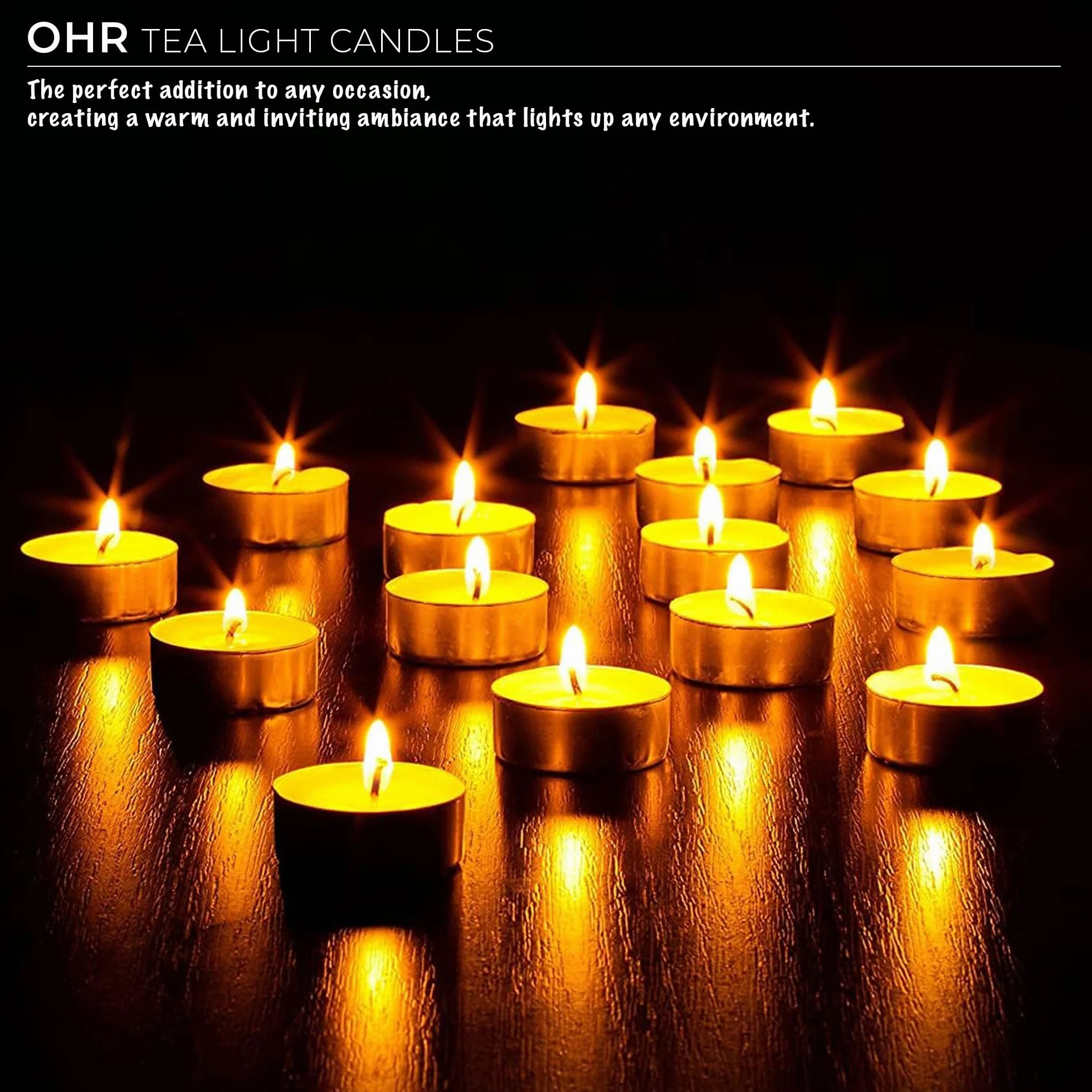 Ohr Candles Świece Dekoracyjne - Świeczki Tealight Paczka 50 Sztuk - Podgrzewacze Świeczki - Świeca Bezzapachowa Biała w Blaszanym Pojemniku - Czas Spalania 4 Godziny