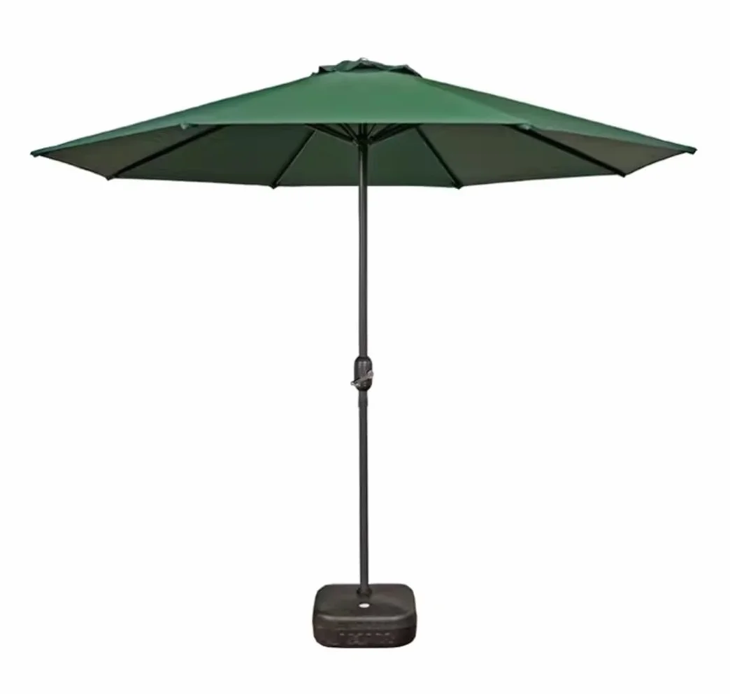 XYNSNDB Parasol Parasol ogrodowy Parasol targowy Parasol ogrodowy 8,8 stopy z podstawą z wtryskiem wody 22 l Korba do parasola tarasowego 8 żeber Parasol plażowy do ogrodu na podwórku Parasol