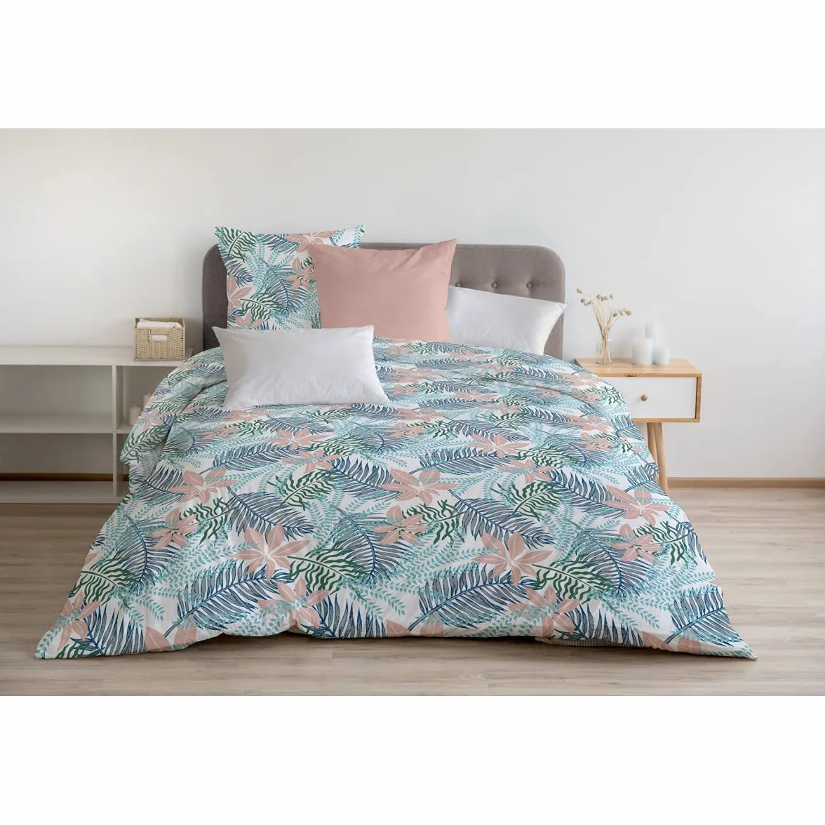 Home Linge Passion Poszwa na kołdrę, 3-częściowy, 100% bawełna, 57 nici/cm², 240 x 260 cm, Amazonie Pastel
