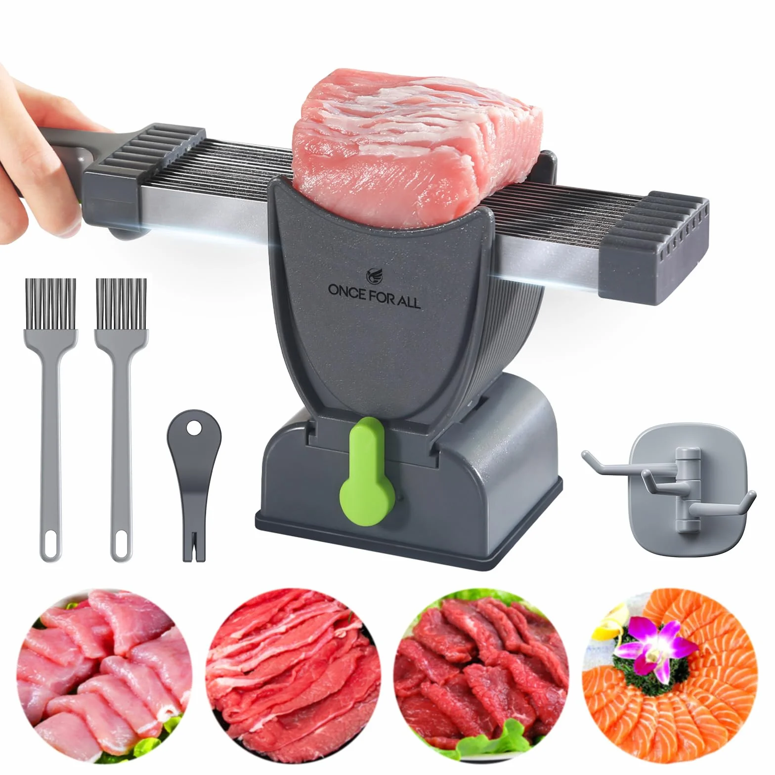 ONCE FOR ALL Noż kuchenny do krojania mięsa, ręczna krojka do krojania mięsa, ręczna krojka do krojania mięsa do wołowiny wieprzowiny do gotowania domowego Grill Hot Pot