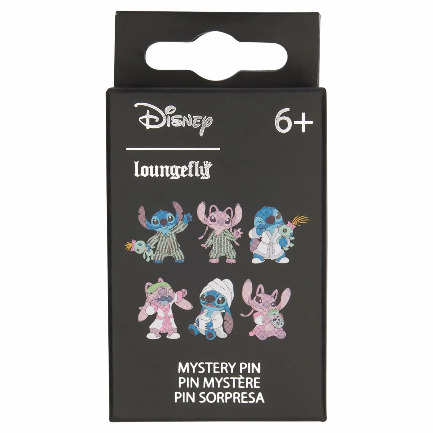 Loungefly - Disney - Stitch - Stich & Angel w piżamie emaliowana przypinka - 1 z 6 do kolekcjonowania - różne style - Lilo i Stitch - emaliowane przypinki - urocza broszka kolekcjonerska - do plecaków
