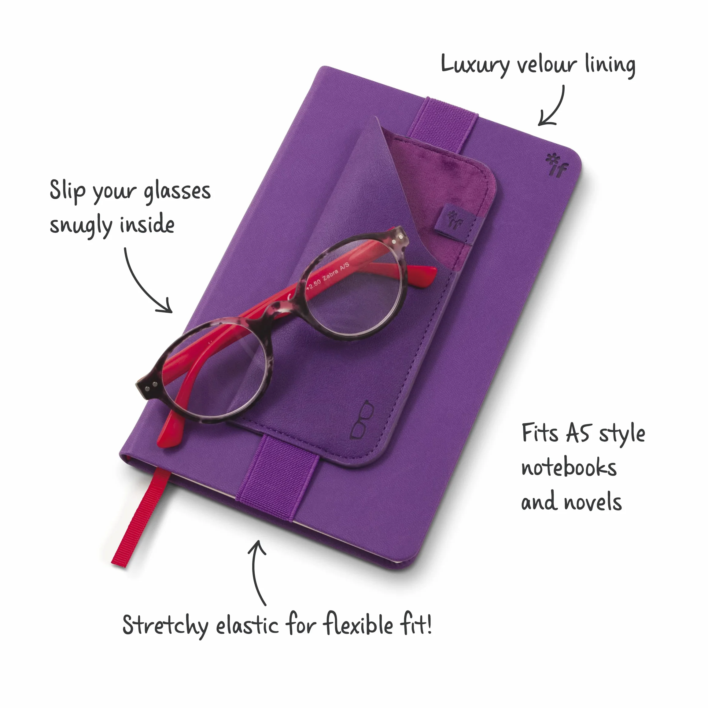 IF Etui na okulary Bookaroo - granatowy