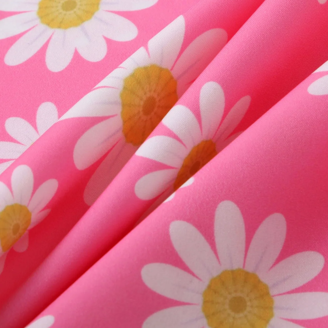 Baby Girl Baby Girl Dress Baby Clothing Newborn Daisy Flower Print Ramiączka Okrągły Dekolt Dopasowane Sukienki Sukienki Falbane Lato Małe Dziewczyny, Niebieski/Różowy 6 Miesięcy-3 Lat