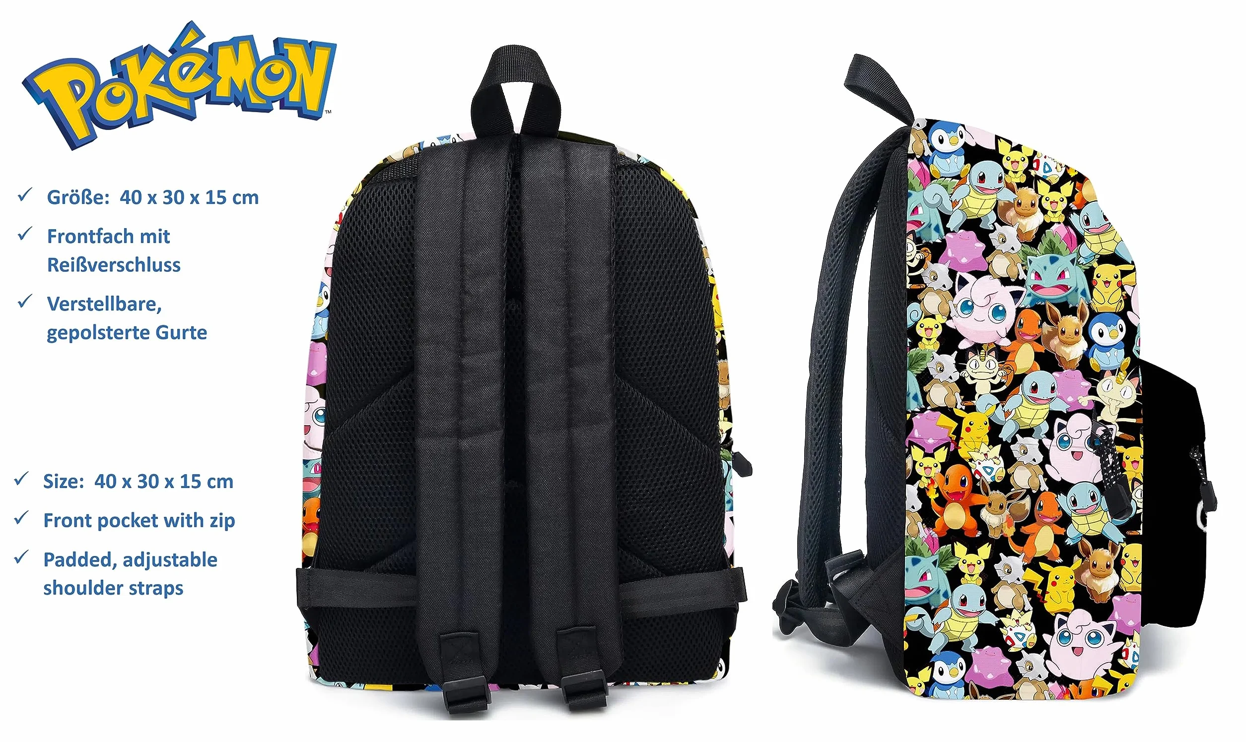 Theonoi Zestaw Pokemon plecak plecak szkolny tornister szkolny tornister tornister szkolny tornister