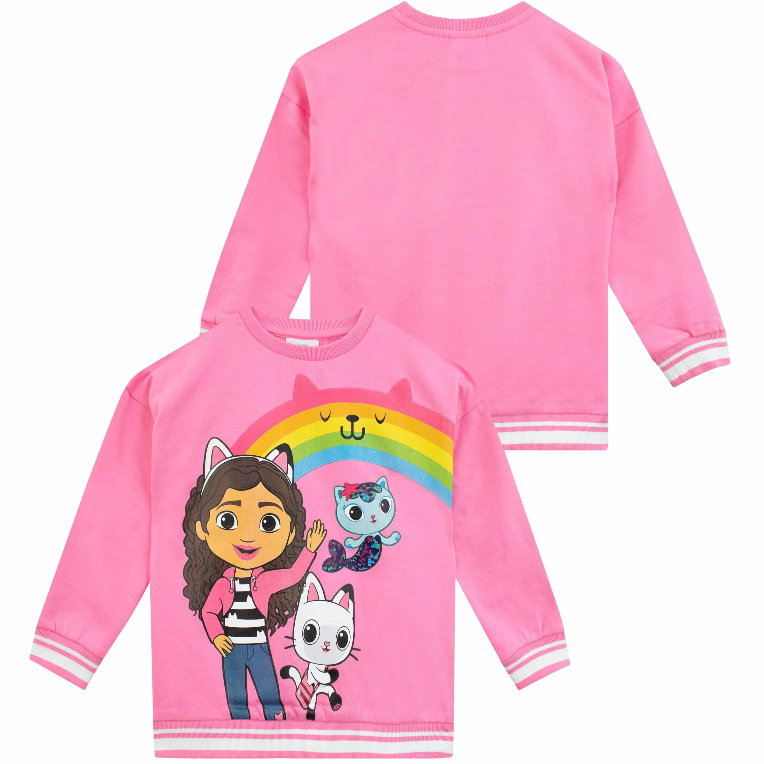 Zestaw bluzy i legginsów dla dziewczynek DREAMWORKS GABBY'S DOLLHOUSE | Zestaw Pandy Paws i Mercat | Stroje i zestawy ubrań dla dziewcząt | Wiek od 3 do 10 lat| Oficjalne towary Gabby