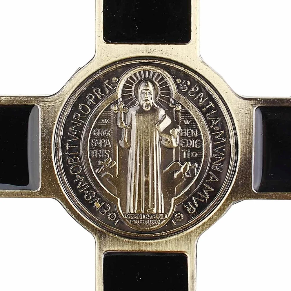 Ścienny krucyfiks krzyż Jezus Chrystus 3D Rzemiosło Dekoracja Antyczna 19,5x9,5 cm