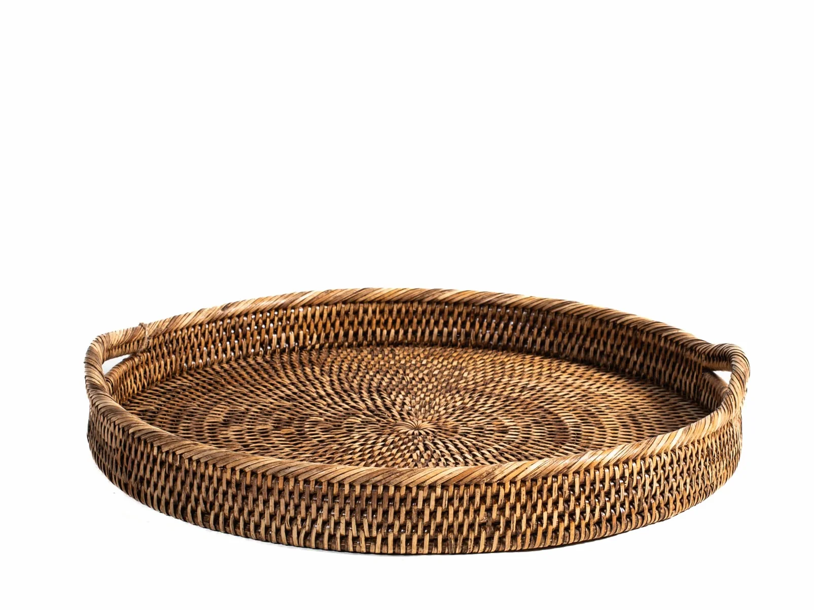 H&h okrągła taca rattanowa 42x5h cm