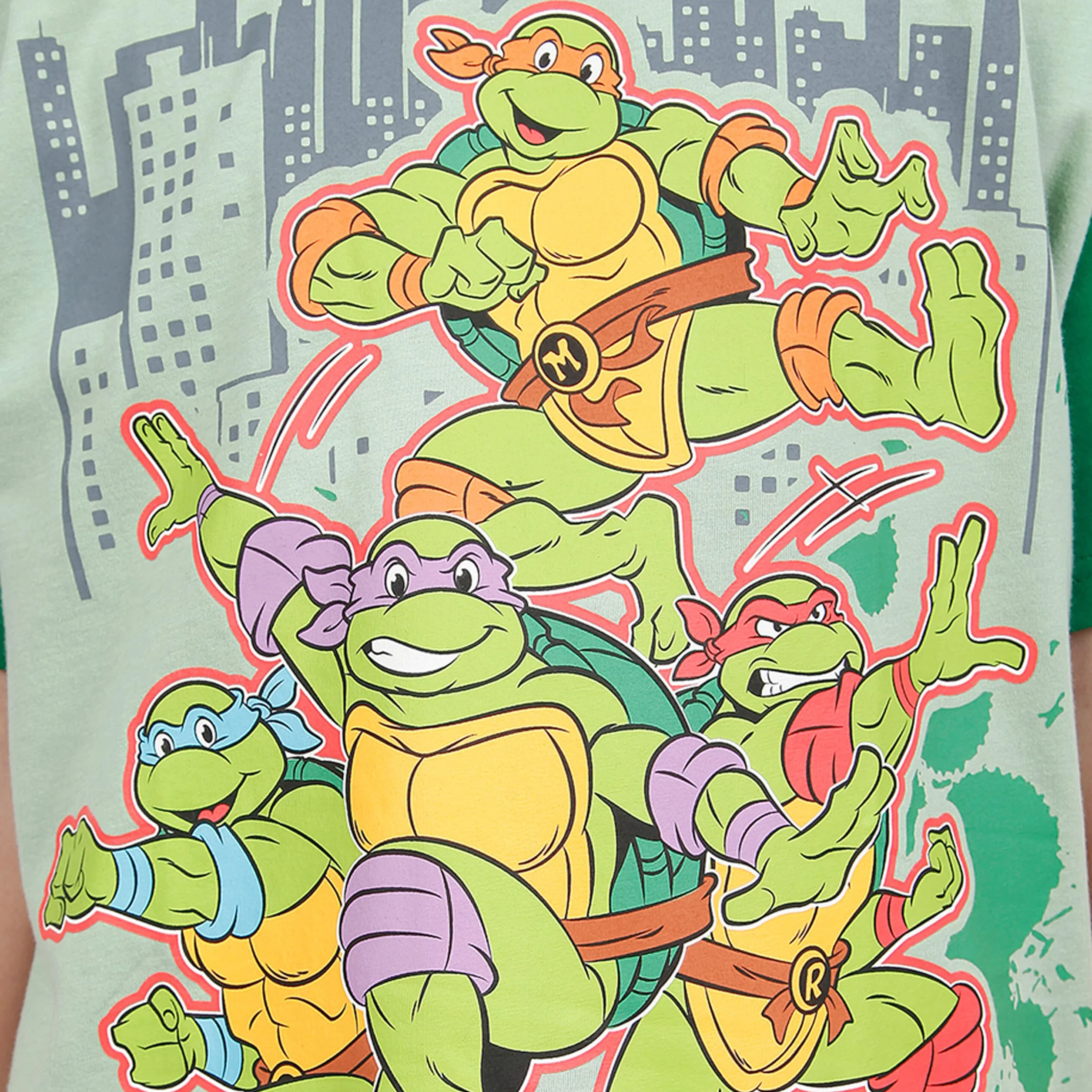 Teenage Mutant Ninja Turtles Koszulka i Szorty | Leonardo, Donatello, Raphael I Michelangelo Zestaw dla Chłopców | TMNT Ubrania Dla Chłopców | Koszulka i Szorty Ninja Dla Dzieci
