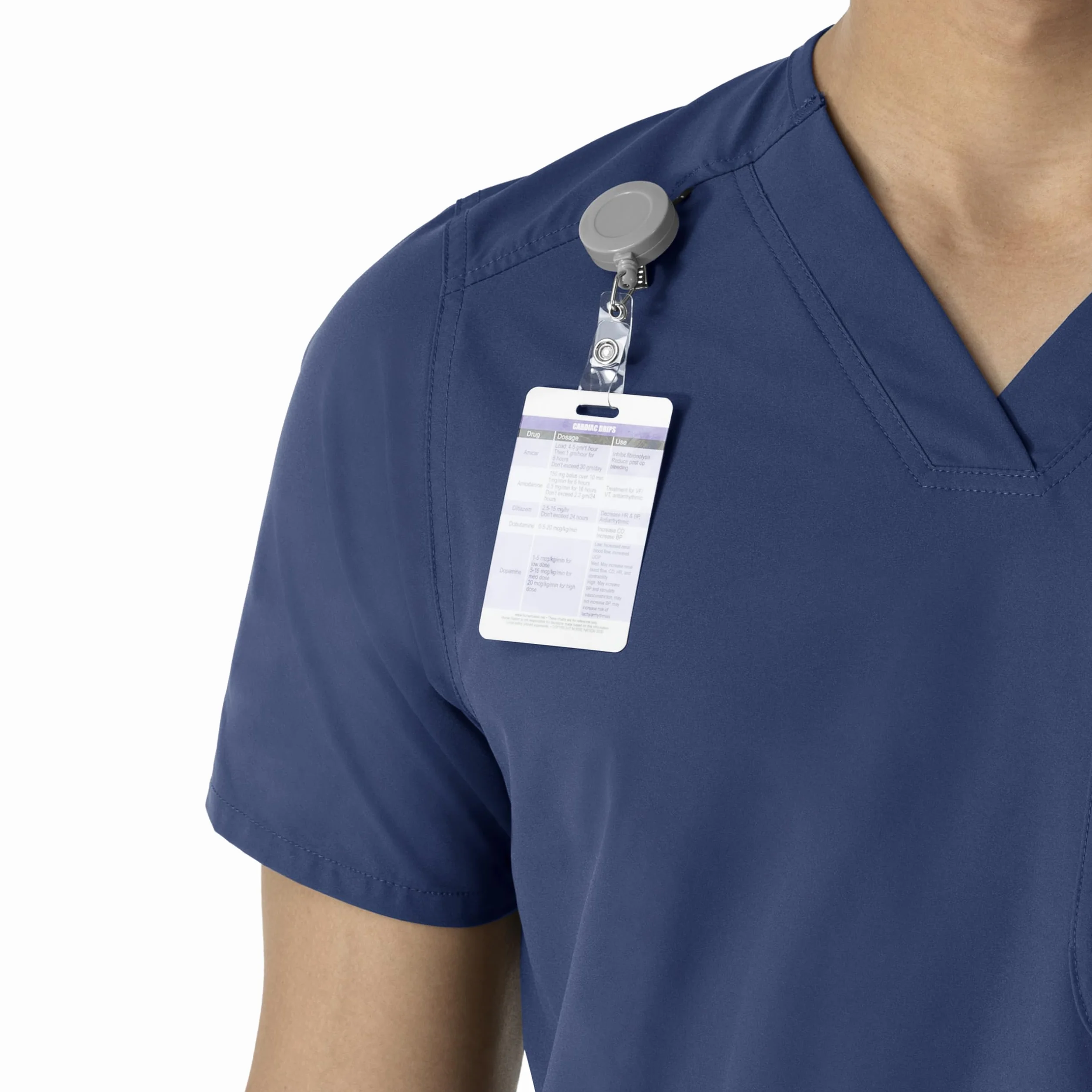 Carhartt Scrubs C16113 Force® Modern Fit V-Neck Top - Medium Regular - Navy