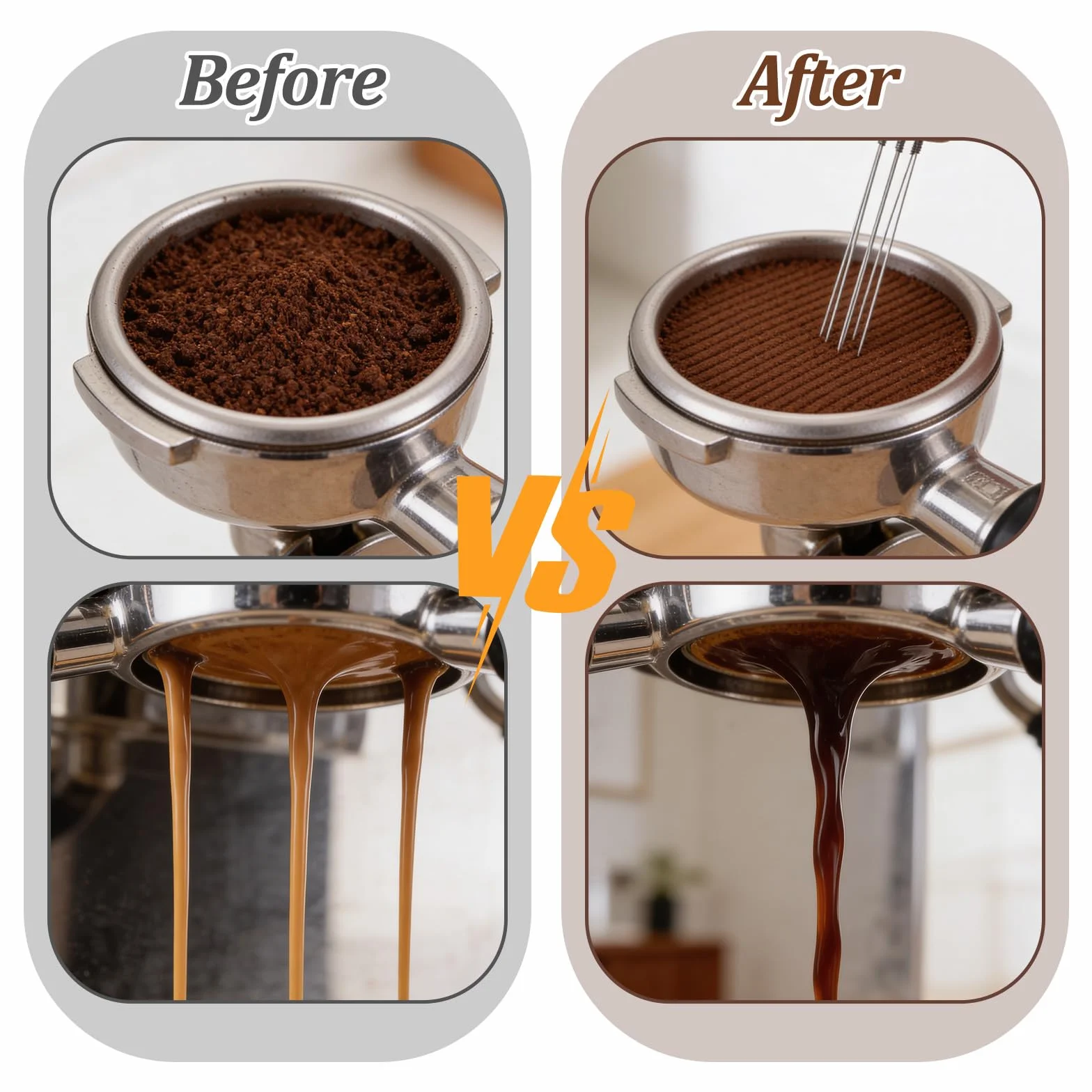 Akcesoria do kawy igły do kawy 0,4 mm drewniany uchwyt stojak mikser espresso