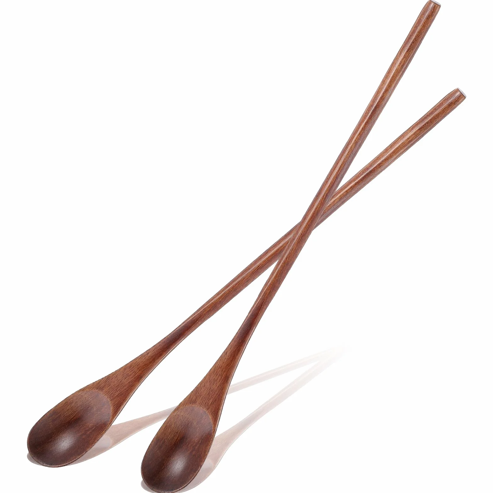 Długie drewniane łyżeczki do herbaty i kawy 19,8 cm Gjinxi