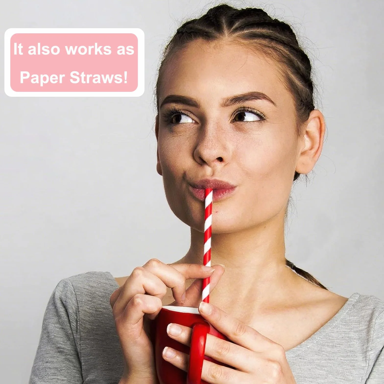 Papierowe słomki watowane 30 cm 50 sztuk losowe kolory
