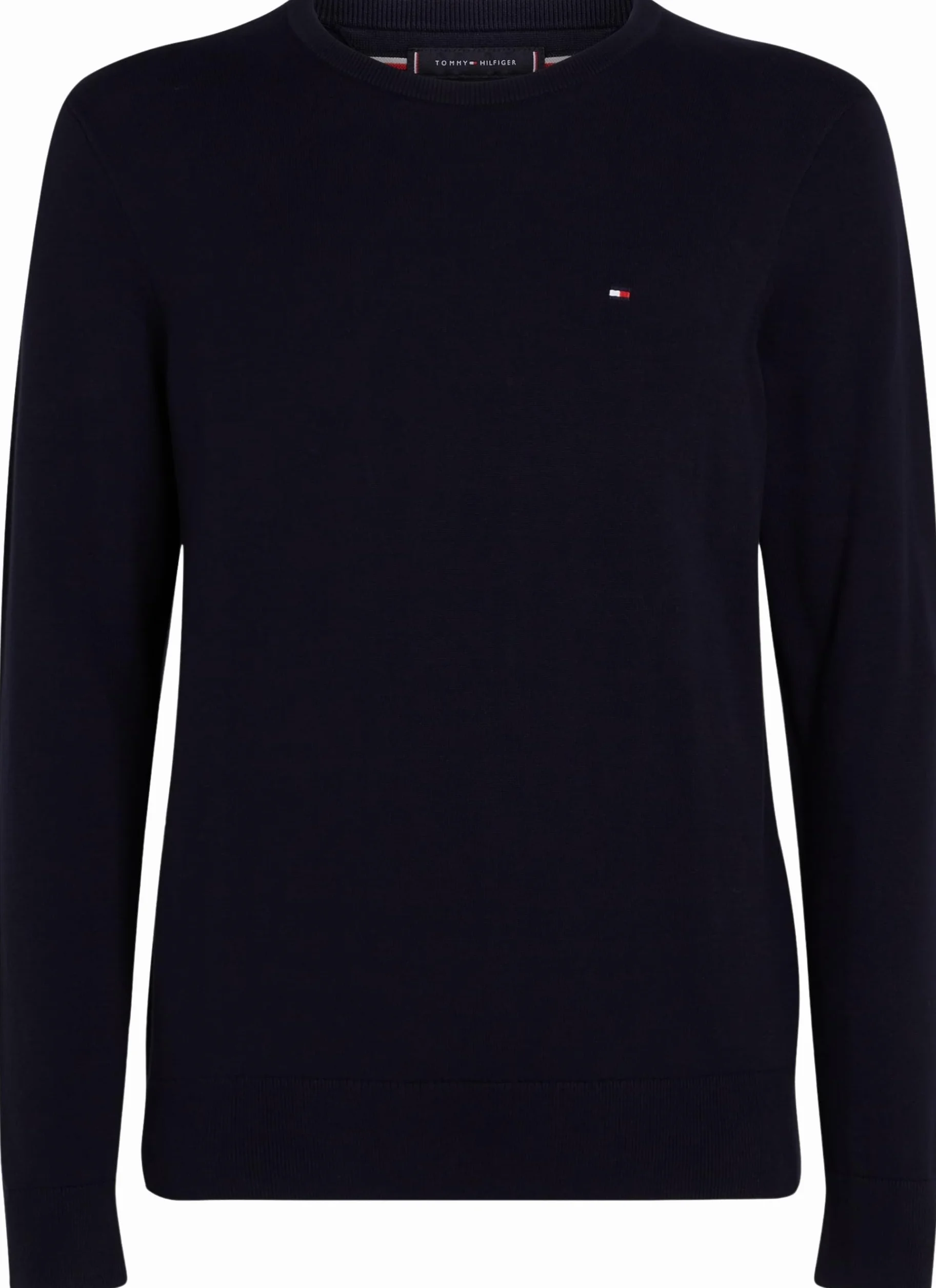 Tommy Hilfiger Męski sweter z bawełny Essential Crew Neck MW0MW14748, niebieski, M, Niebieski (pustynne niebo), M
