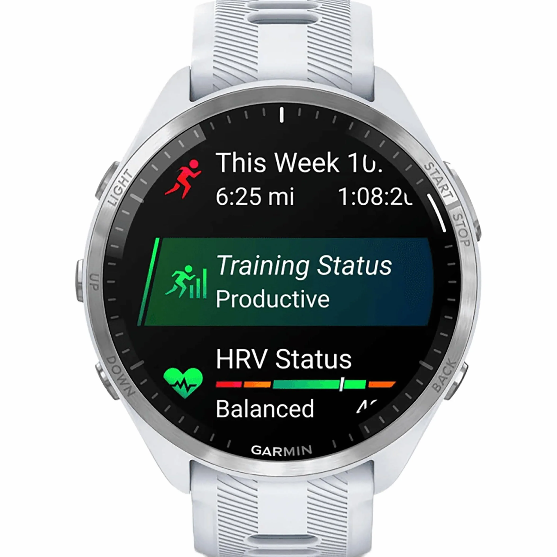 Garmin Forerunner 965 Smartwatch kwarcowy, unisex, biały kamień, pudrowy szary