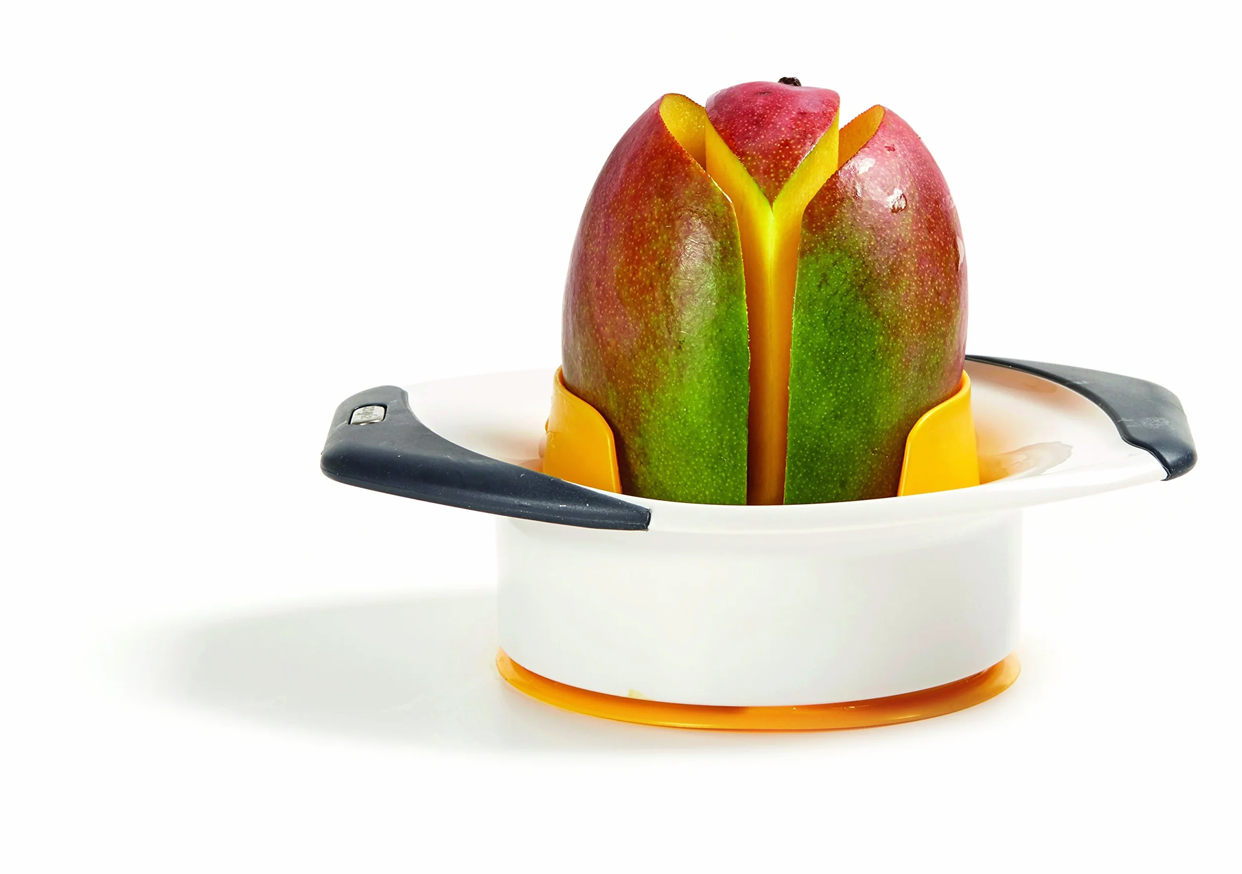 Zyliss E910017 krajalnica do mango, plasterki i obierania, stal nierdzewna/tworzywo sztuczne, biały/szary