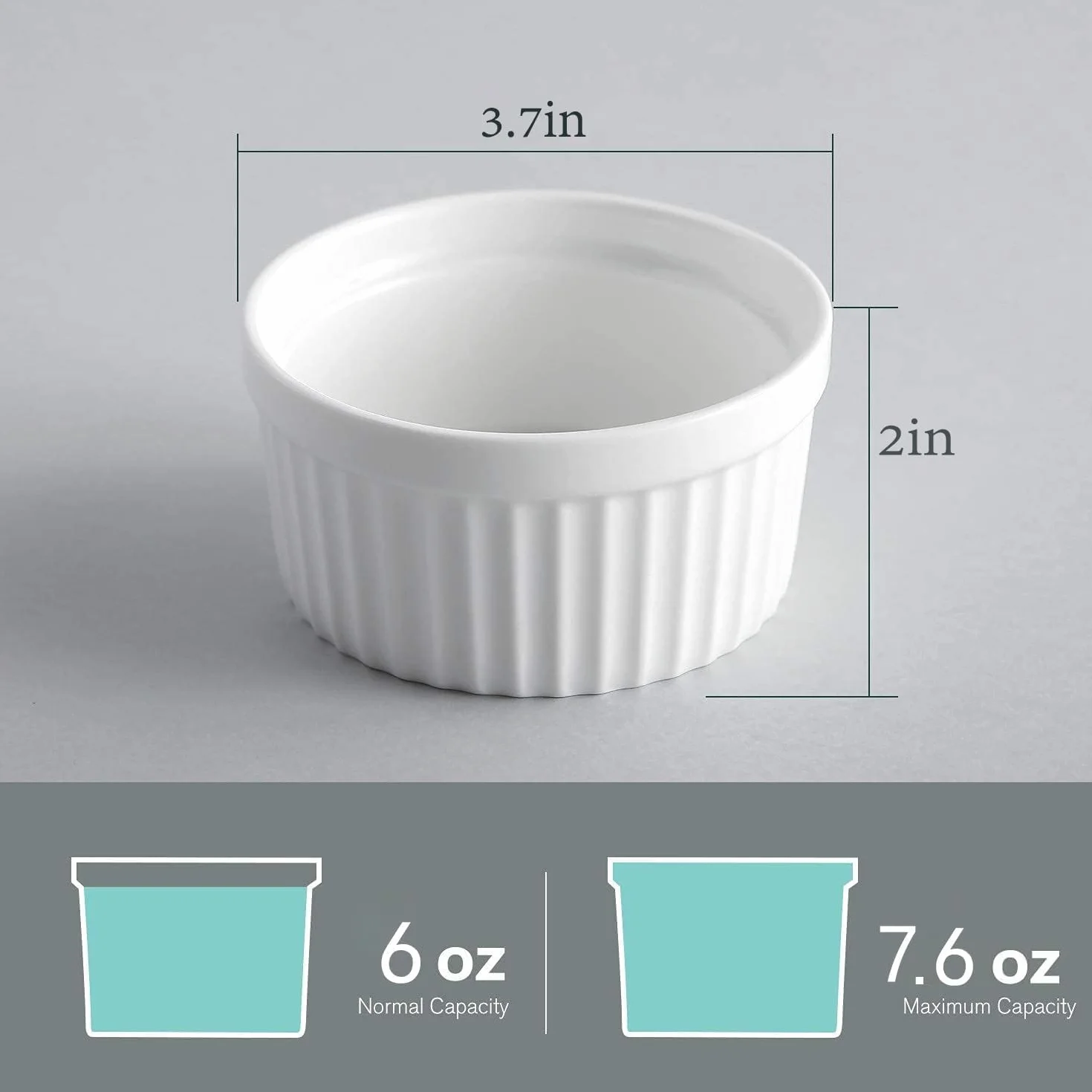 Ceramiczne Ramekin do zapiekania zestaw 6 sztuk Creme Brulee Soufflé
