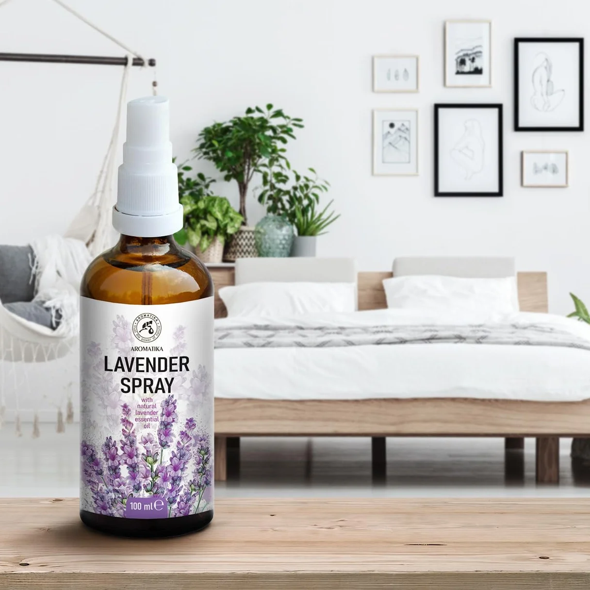 Lawendowy Spray Olejek Lawendowy - 100ml - Spray do Spania i Poduszek - Odświeżacz do Szafy