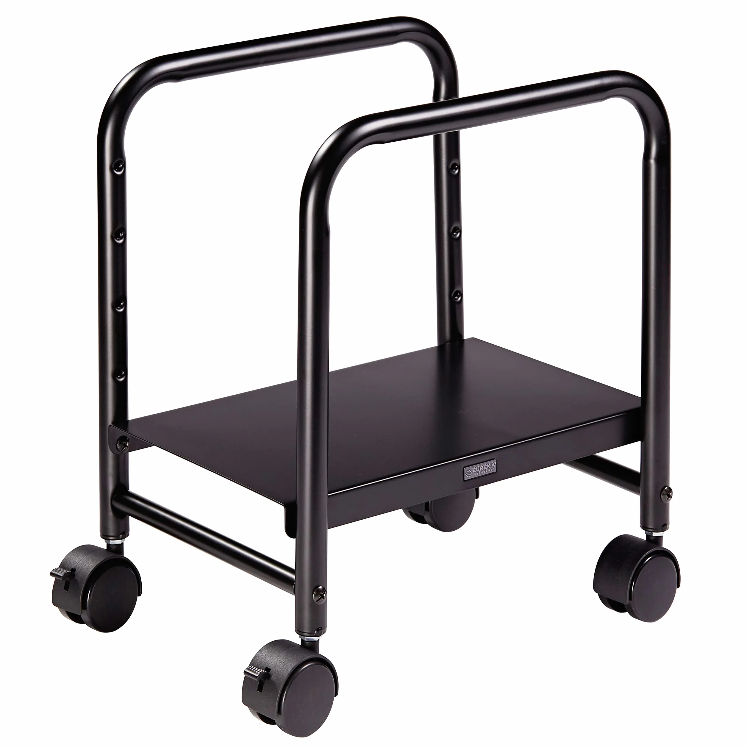 EUREKA ERGONOMIC Regulowany wysokościowo stojak na wieżę komputerową ATX-Case PC, stal czarny