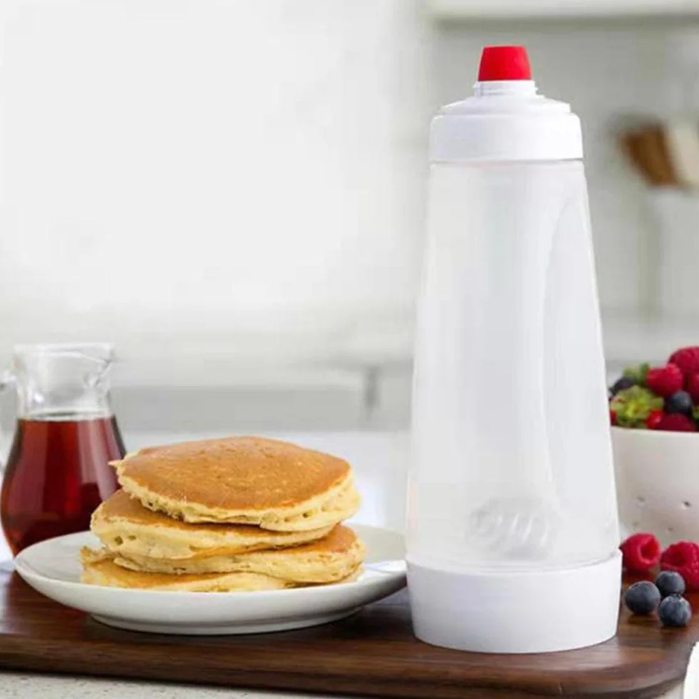 1000 ml, mikser do ciasta, do naleśników, dozownik ciasta z miarką i kulką do mieszania, butelka do ściskania, nie przecieka, jednoręczny, uniwersalny dozownik ciasta, do naleśników, wafli, naleśników, babeczek