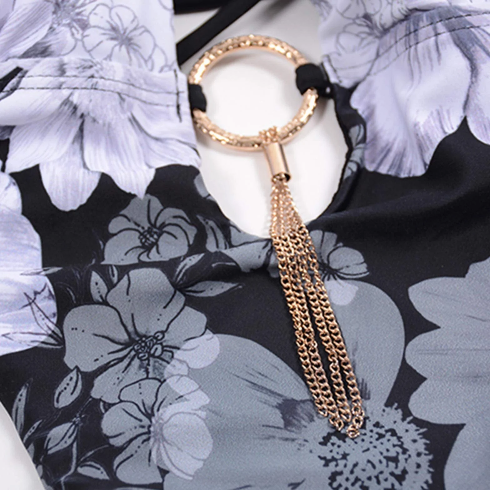 Damski seksowny jednoczęściowy strój kąpielowy wycięty brzuch kontrolujący stroje kąpielowe krawat V Neck O-ring Halter kostiumy kąpielowe z pomponem Backless Monokinis,1,L