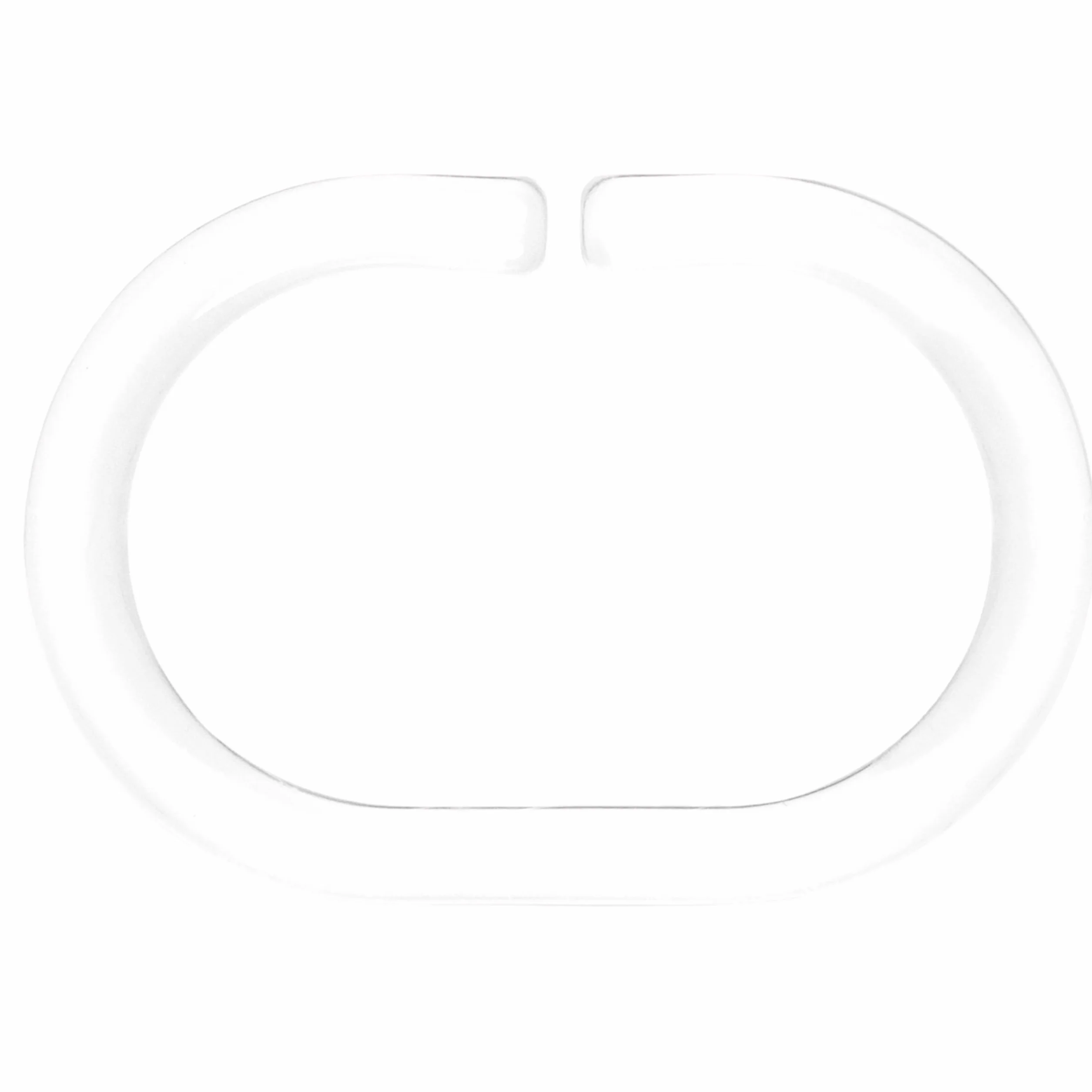 Pierścienie na Zasłonę Prysznicową, 12 sztuk, przezroczyste, Ø 46 x 29 mm wewnątrz, do drążków prysznicowych, przezroczyste pierścienie na zasłonę prysznicową, haczyk prysznicowy C-ring łazienka