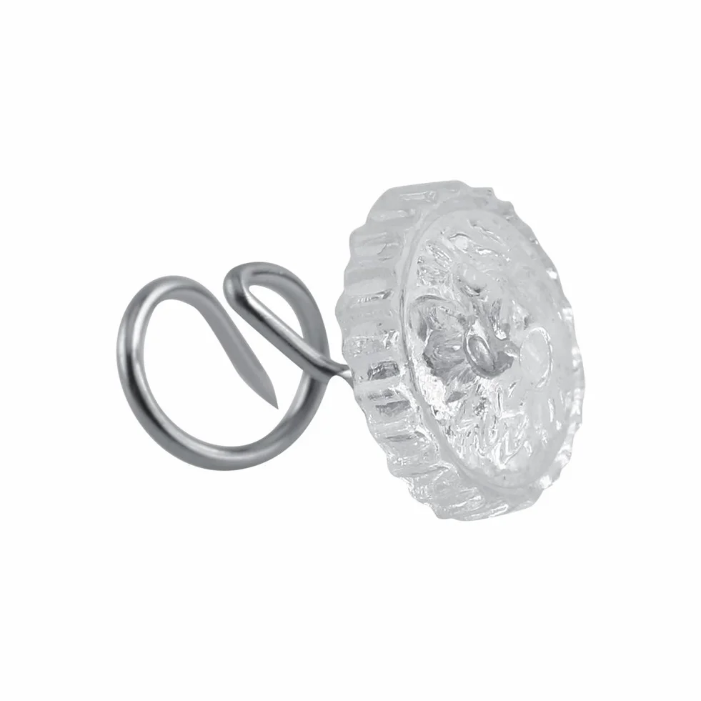 Igły do tapicerki 100 sztuk przezroczyste głowice do sofy kanapy fotela materacy