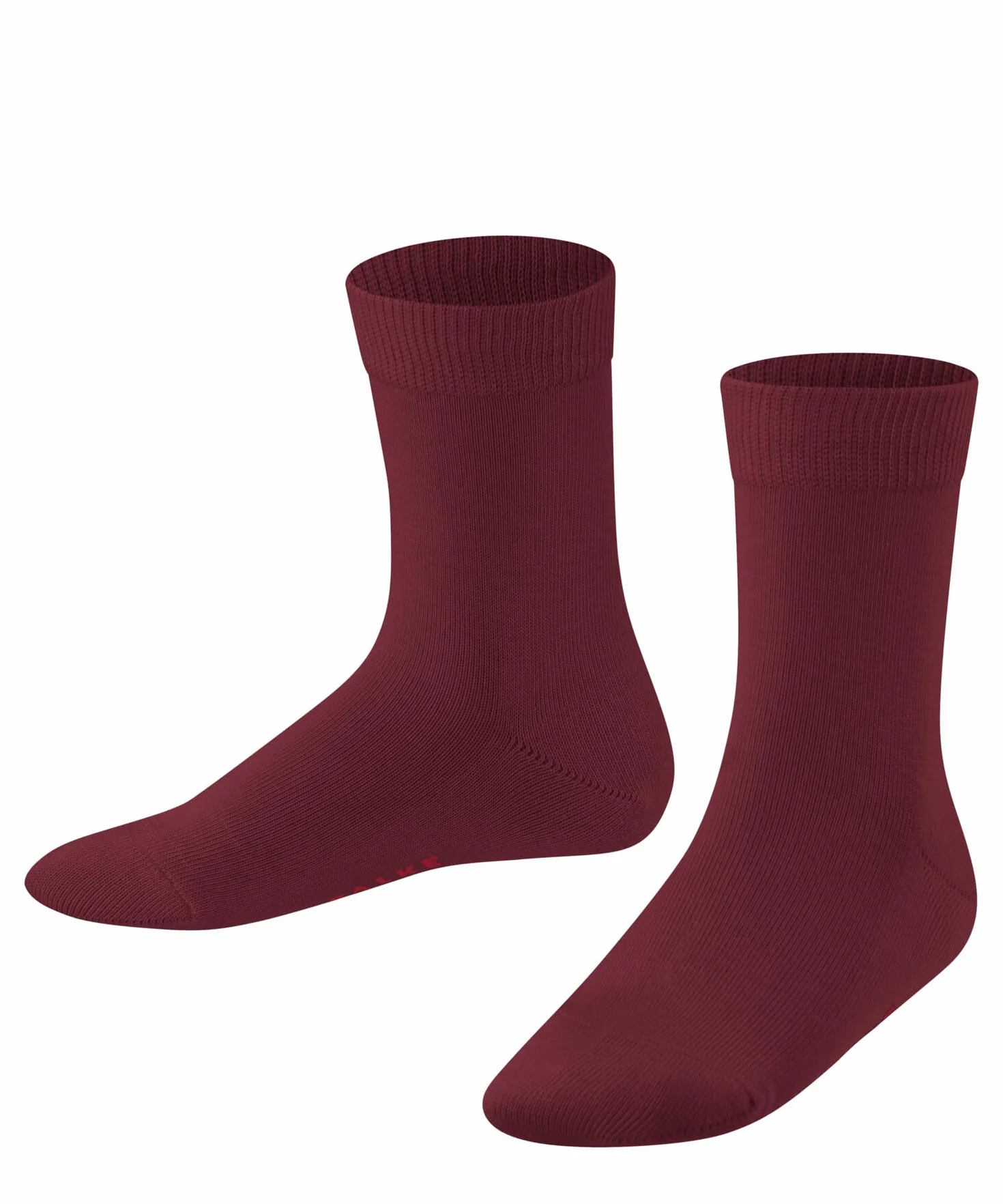 FALKE Uniseks - dzieci Skarpety Family K So bawełna jednokolorowe 1 Para, Czerwony Ruby 8830, 31-34