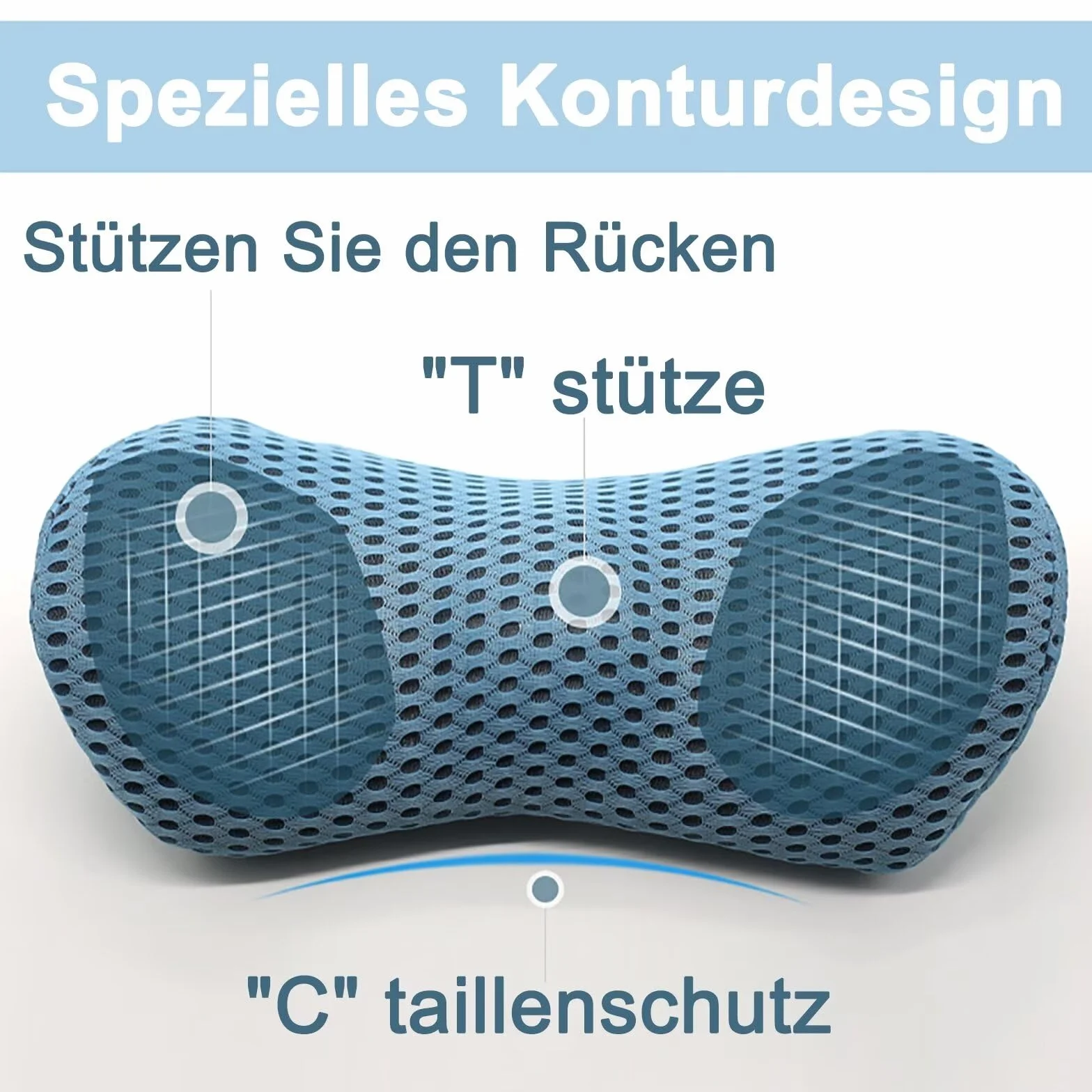 Poduszka lędźwiowa, ergonomiczna poduszka pod plecy, pianka z pamięcią kształtu, poduszka lędźwiowa do samochodu, komfortowa poduszka podpierająca plecy dla odciążenia, poduszka pod plecy do