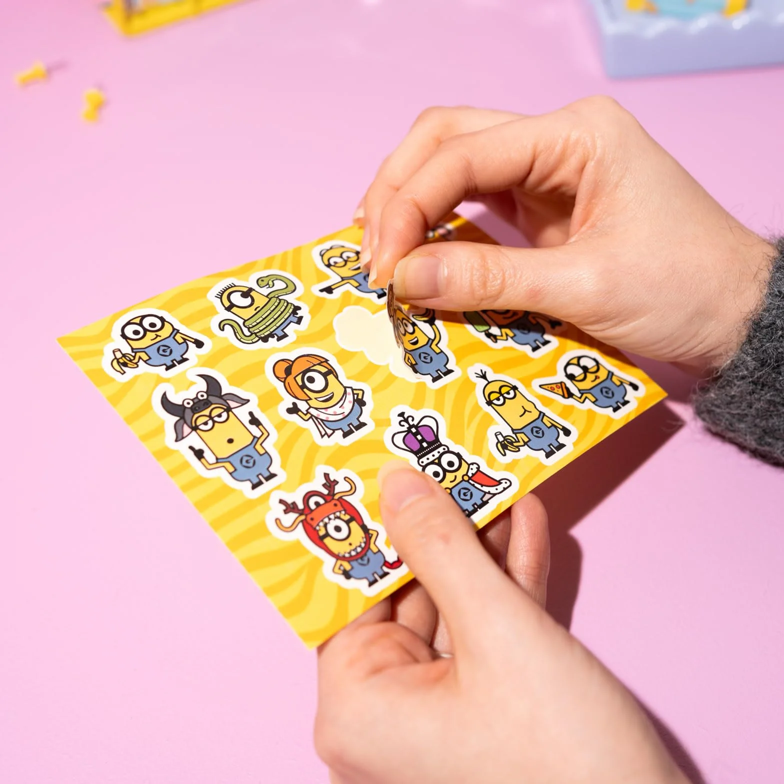 Grupo Erik Stationery Set - Minions Gifts | Pencil Case with A6 Notebook, Sticky Notes, Stickers, Pen, Pencil, Eraser, Sharpener | Minion Gifts, Cute Stationery