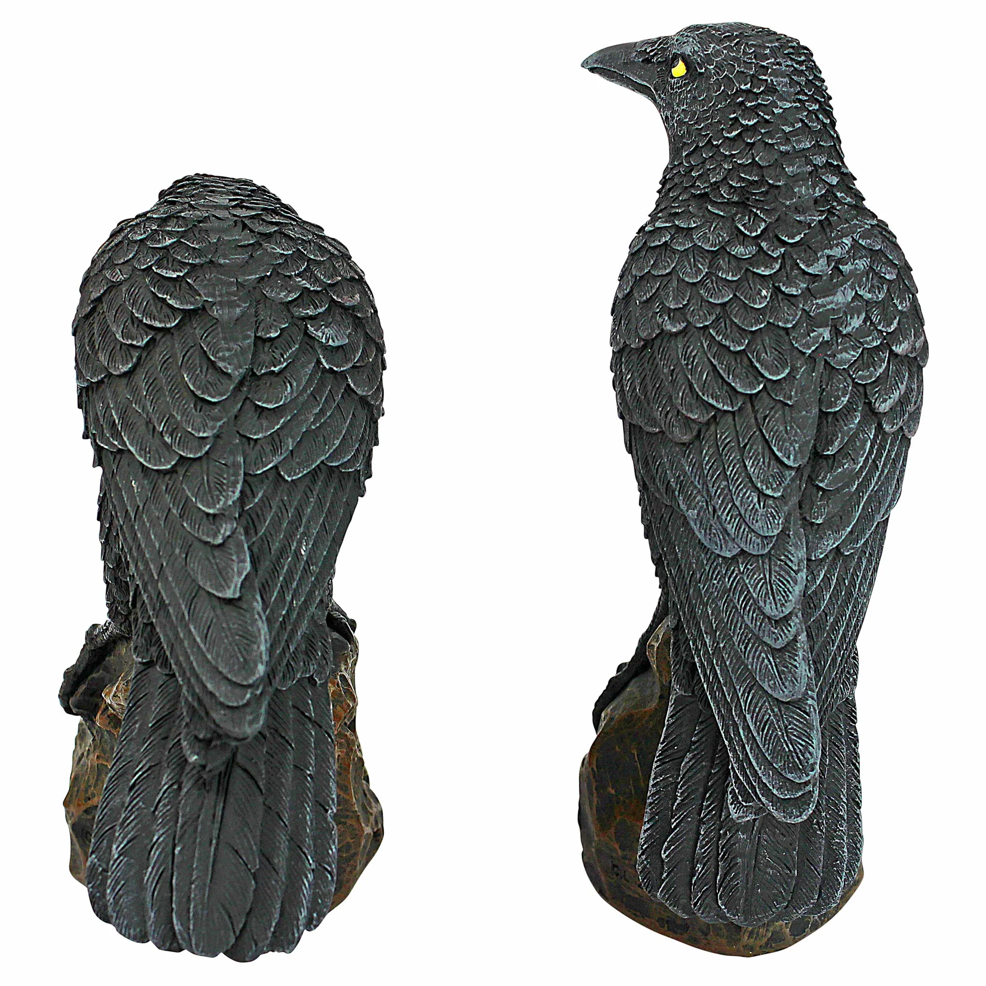 Design Toscano CL6170 Mystic Night Raven gotyckie statuetki 15 cm zestaw żywica poliestrowa