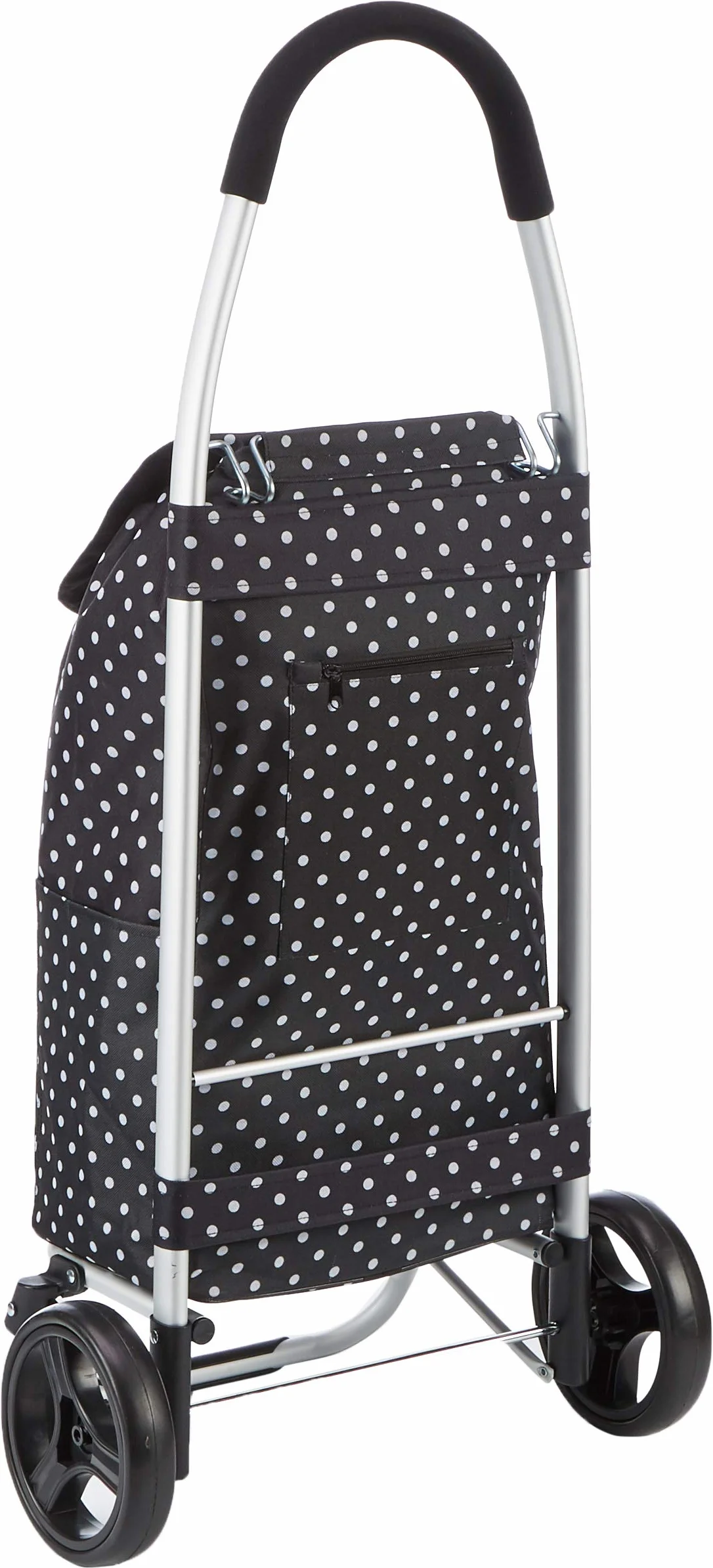 KitchenCraft Wózek na Zakupy Składany Pojemnik 45x33x100 cm Czarny