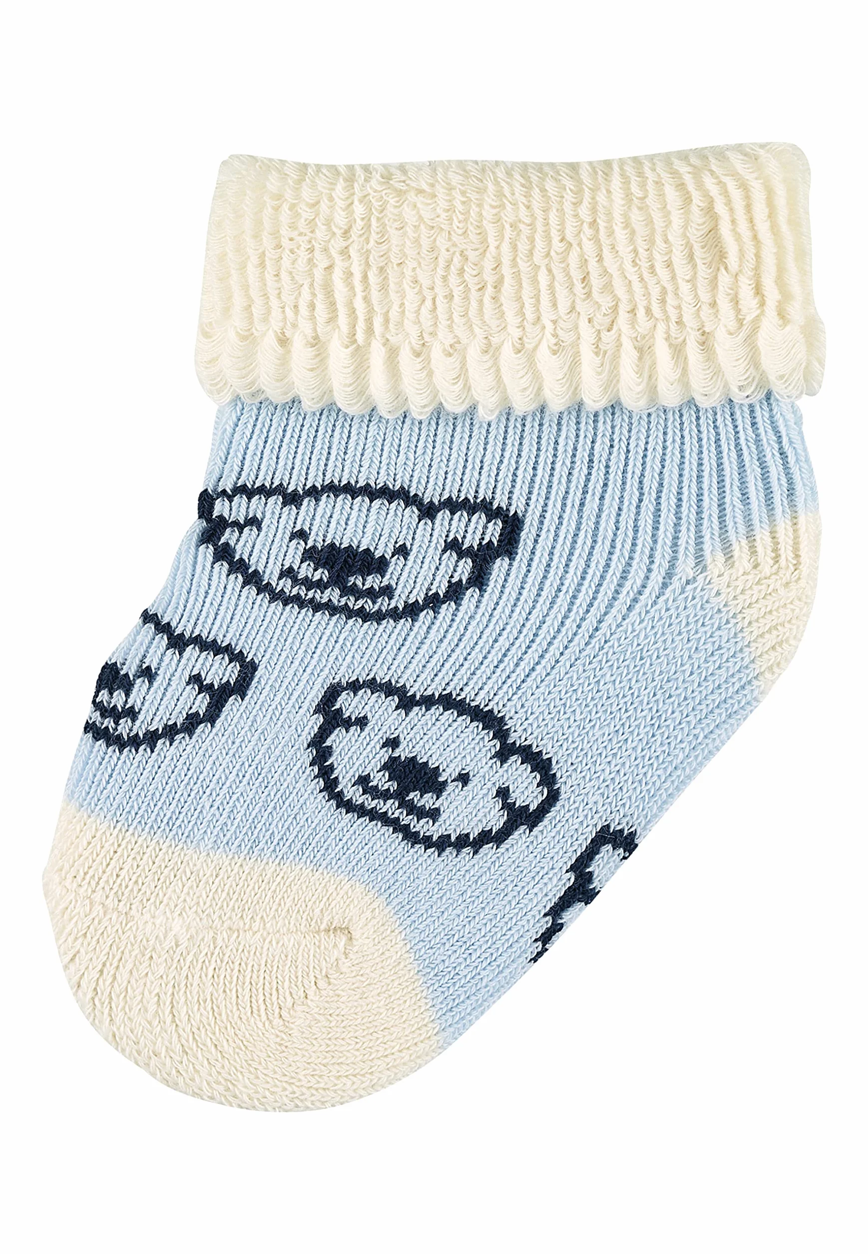 Sterntaler - Baby Jungen Erstlingssöckchen 3er Set Plüsch Socken Auto Bär, beżowy niebieski - 8201910, Beżowy (Ecru 903), 0-3 miesięcy