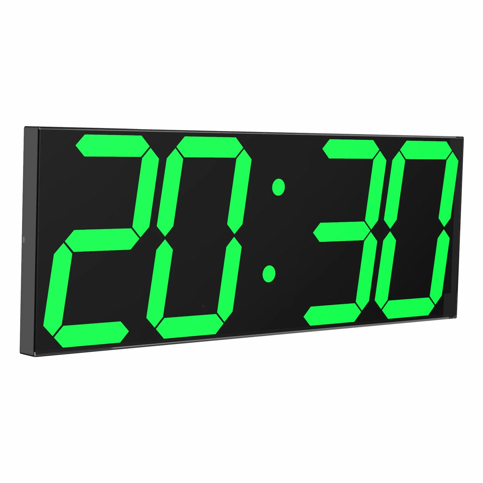 Zegar cyfrowy LED duży ścienny 18 cali wyświetlacz regulowana jasność 16 alarmów 12/24h temperatura kalendarz zielony