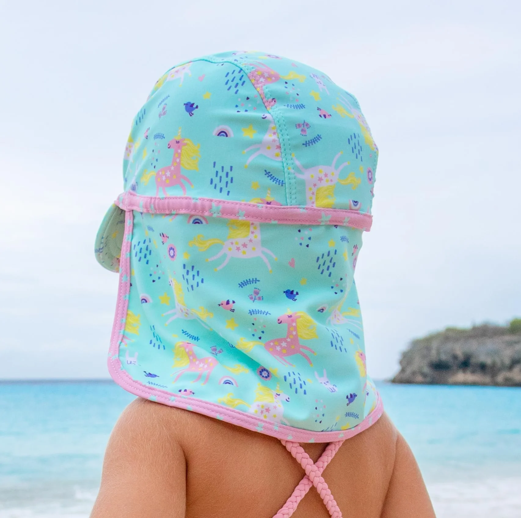 Playshoes Bademütze, czapka przeciwsłoneczna dla dziewczynek, mięta Einhorn, Mint Einhorn