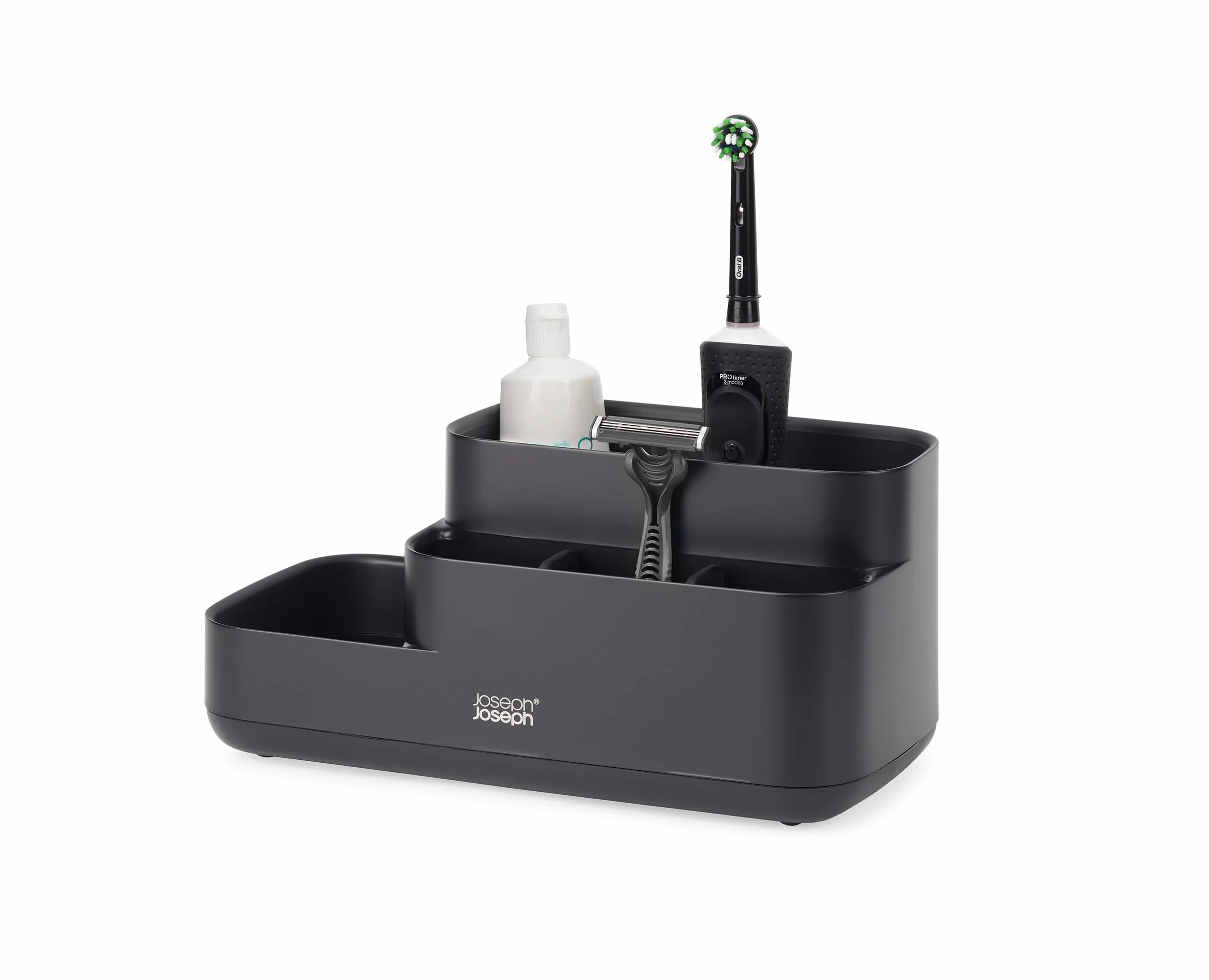 Joseph Joseph EasyStore Organizer łazienkowy 5 części czarny matowy antypoślizgową