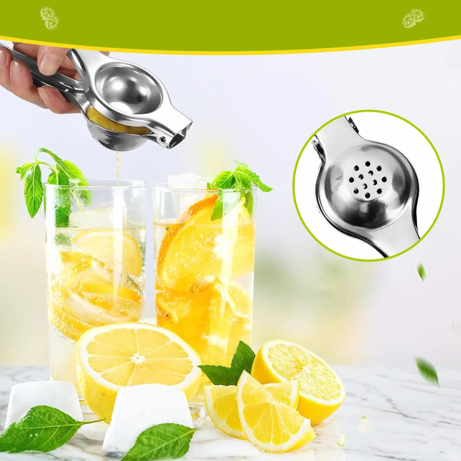 Maszyna do prasowania cytryn, Große Heavy Duty Handhelp Juicer für Zitrone, Metalowa ręczna prasa cytrynowa, Narzędzie do wyciskania wapna, Ręczna prasa cytrynowa