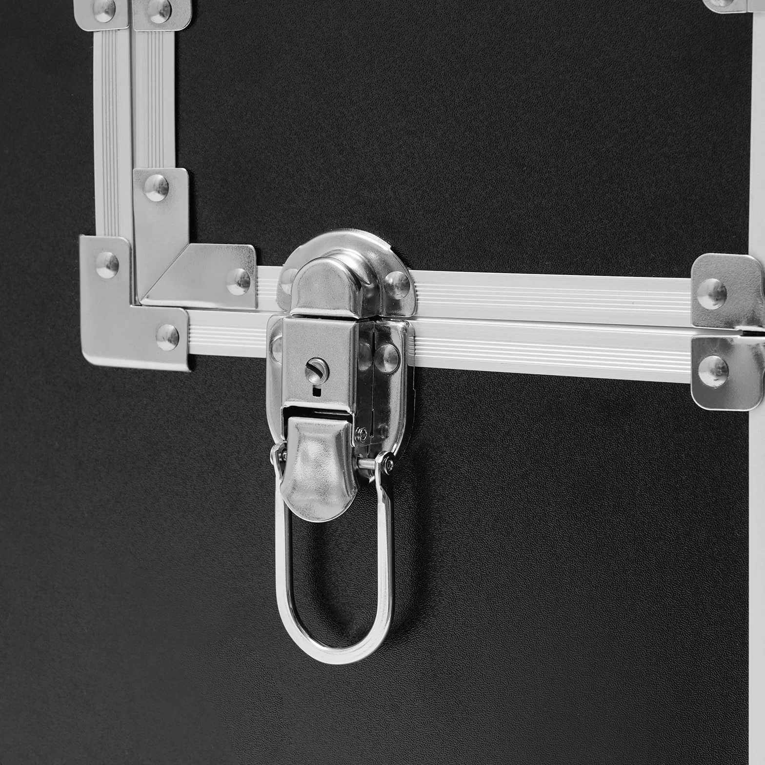 Walizka na dokumenty z aluminium, na dokumenty z zamkiem szyfrowym i uchwytem teleskopowym, duży mobilny organizer biurowy z przegródkami, ciche kółka, do podróży i biznesu, czarny, Walizka na