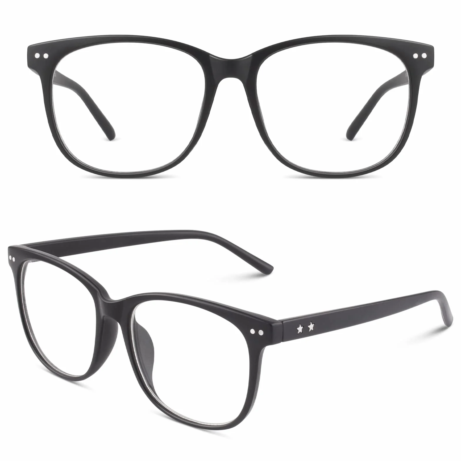 CGID CN81 klasyczne okulary Nerd Geek z przezroczystego szkła dla kobiet i mężczyzn