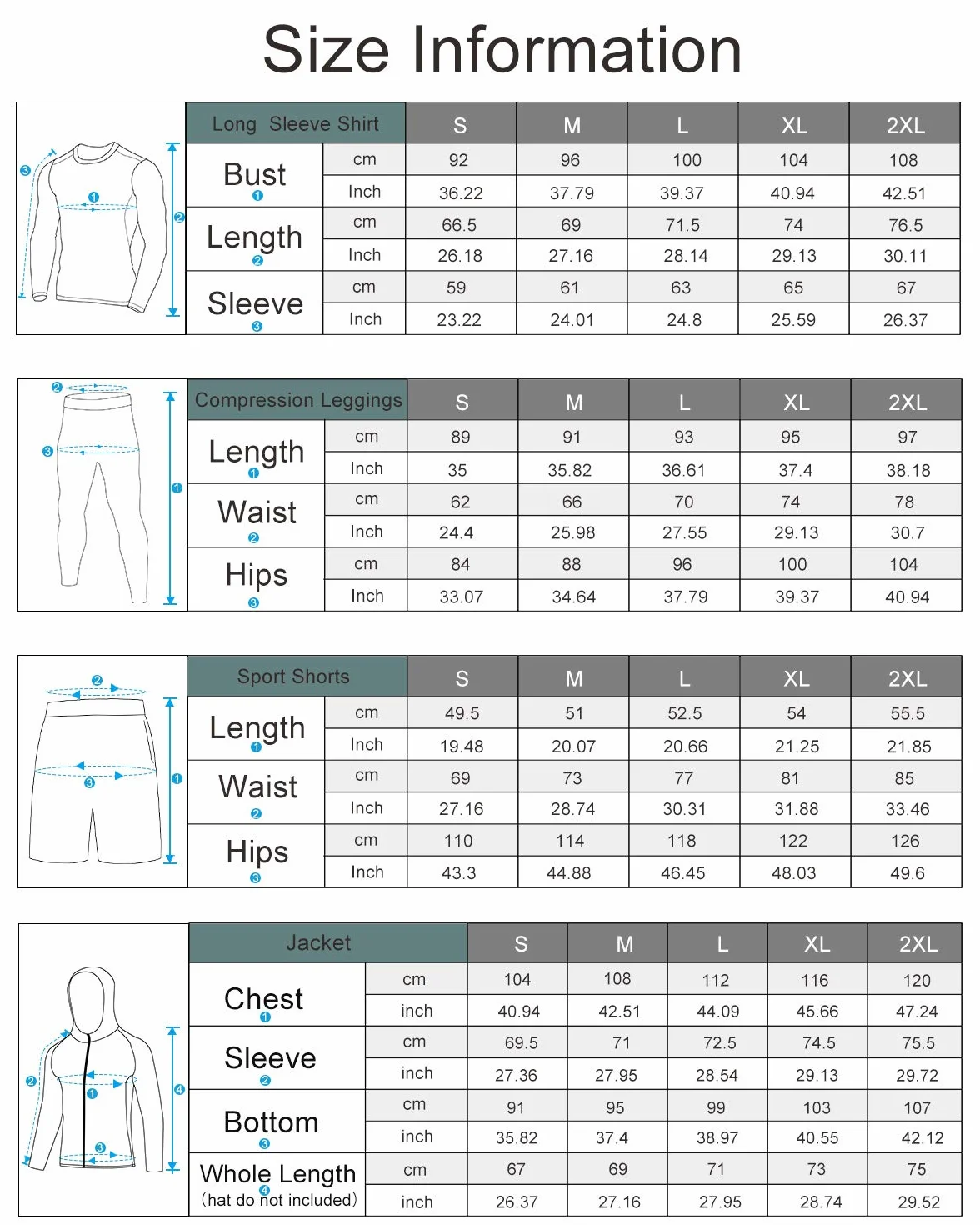 MEETYOO Kompressionsshirt Herren Set Kompressionsshirt Herren Zestaw męski