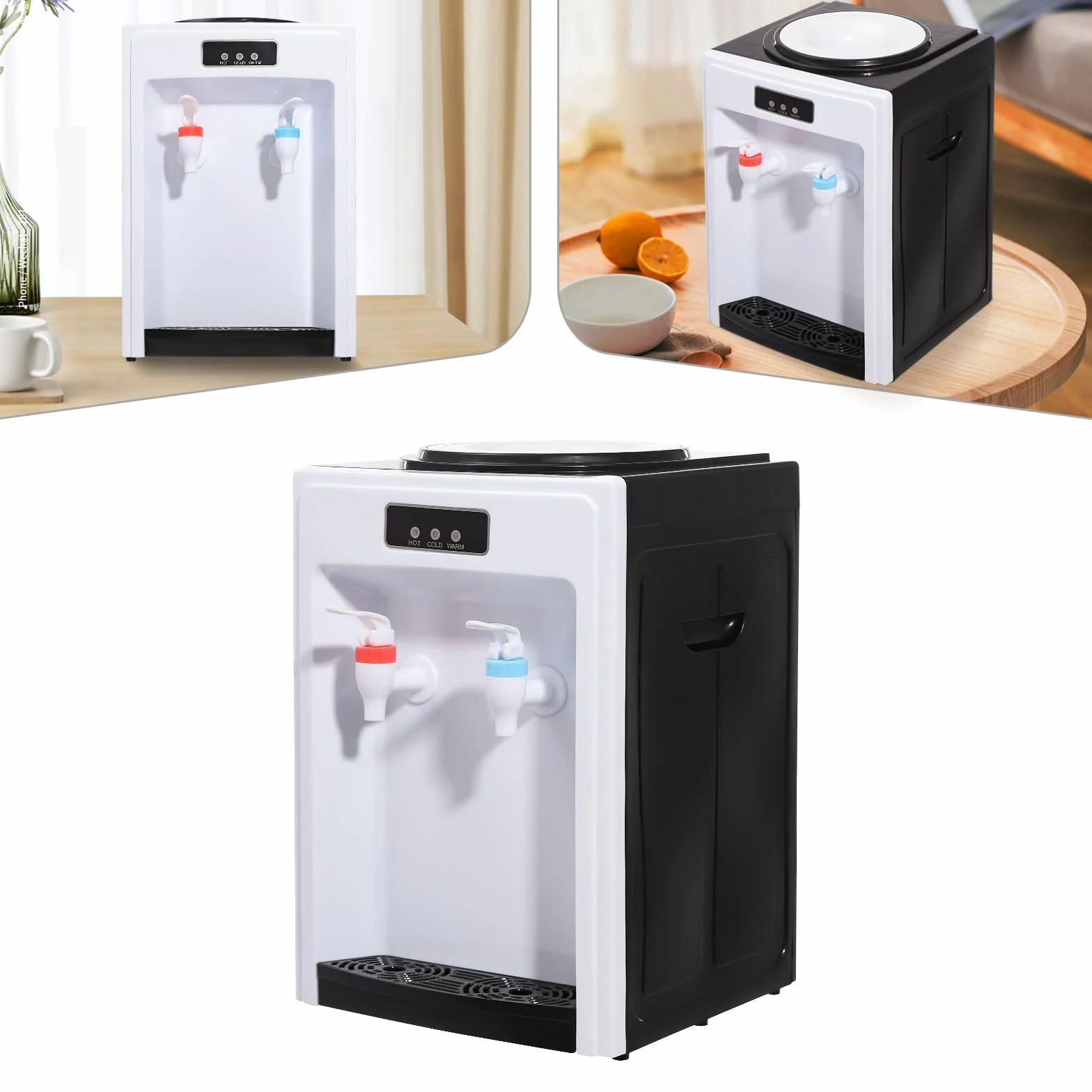 MINRS Dozownik ciepłej wody, elektryczny dystrybutor ciepłej wody, dystrybutor temperatury grzewczej do wiadra i wiadra filtrującego o pojemności 4,5-18,9 l, czarny i biały