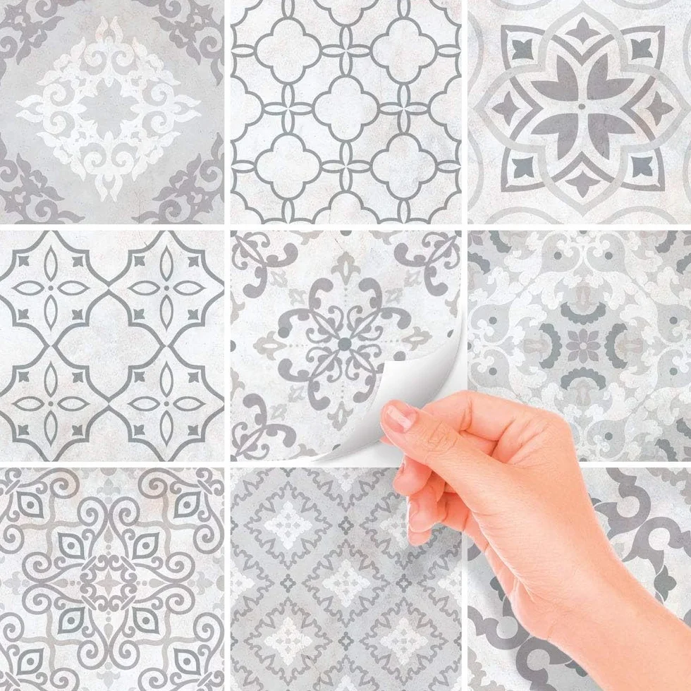Naklejki na Kafelki PCV Wodoodporny 20x20 cm 10 szt Mozaika Płytki cementowe azulejos