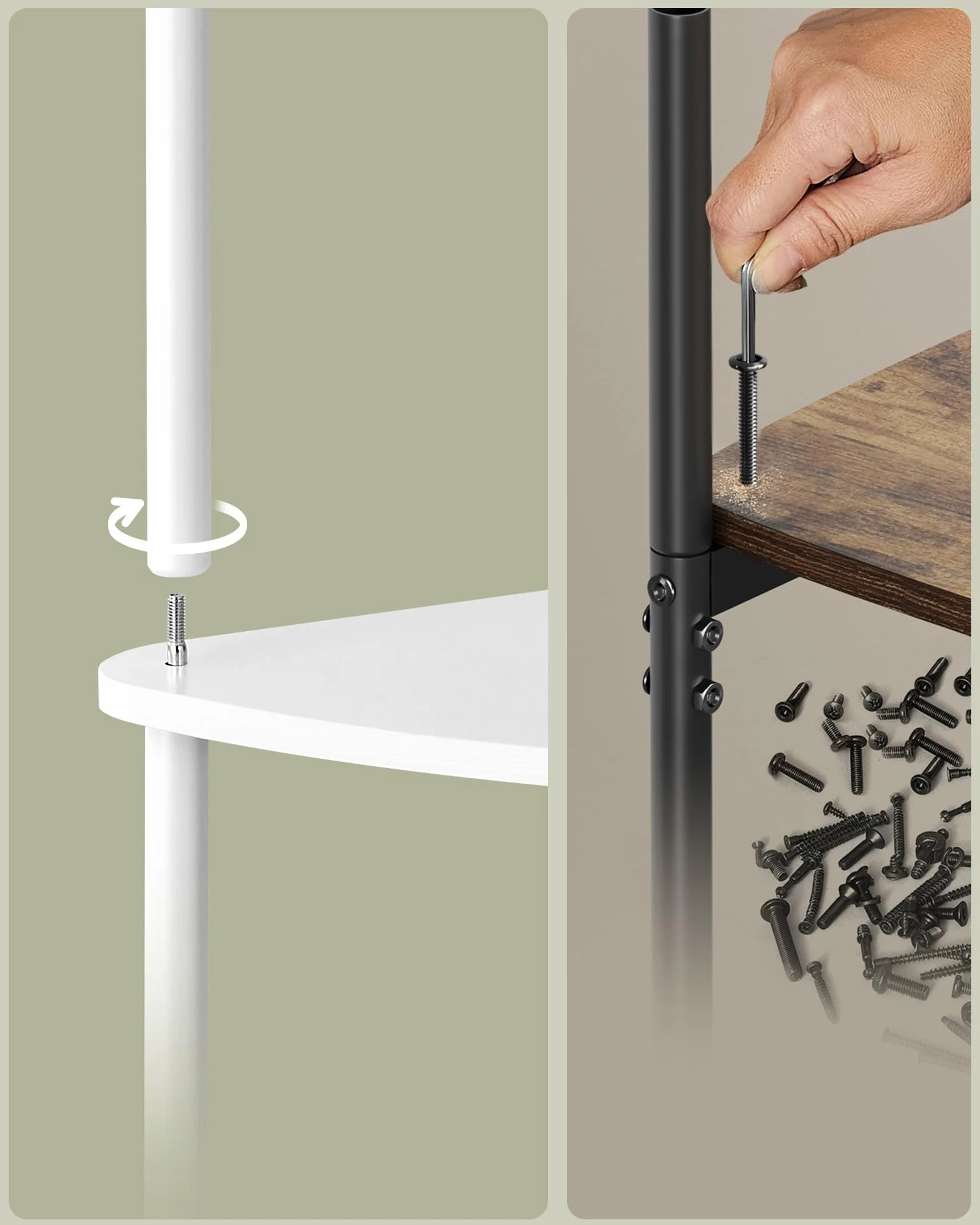 SONGMICS HOME Superszybki montaż bez użycia narzędzi, szafka pod telewizor do 50 cali, stolik RTV, niski kredens, salon, 110 x 35 x 46 cm, półka, śnieżnobiały – matowy biały LTV500W01