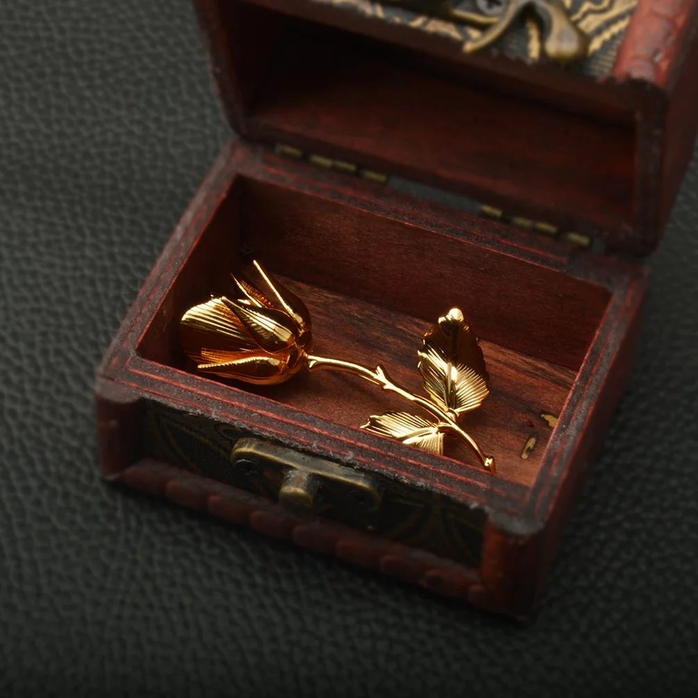 Elegancka, pozłacana 24-karatowa broszka dla mężczyzn, garnitur ślubny, pan młody Jewelry – złoto-żółta