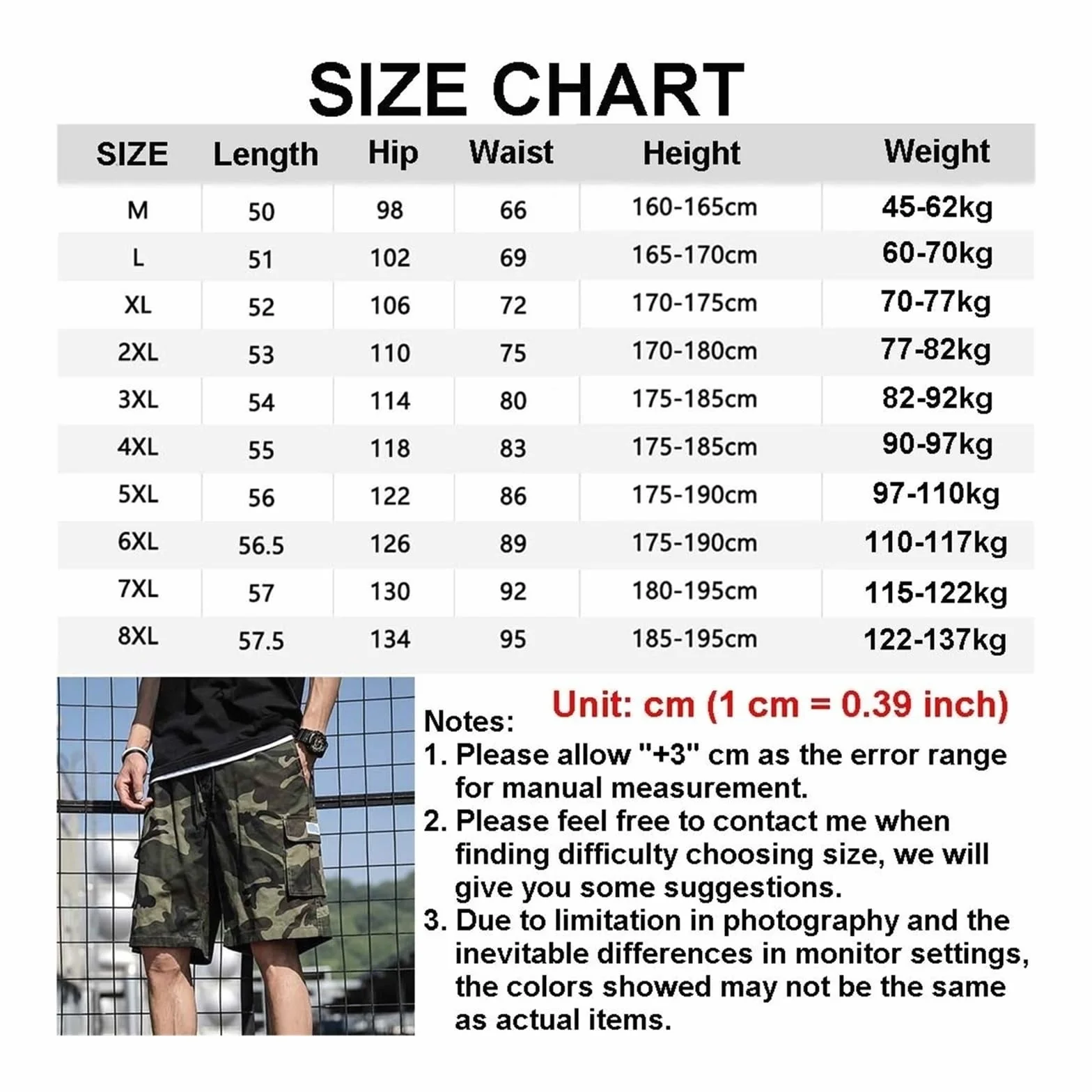 Krótkie spodnie Męskie szorty bojówki Letnie szorty Chino Elastyczny pas z kieszeniami Spodnie garniturowe Duże rozmiary M-8XL (wojskowa zieleń, 8XL)