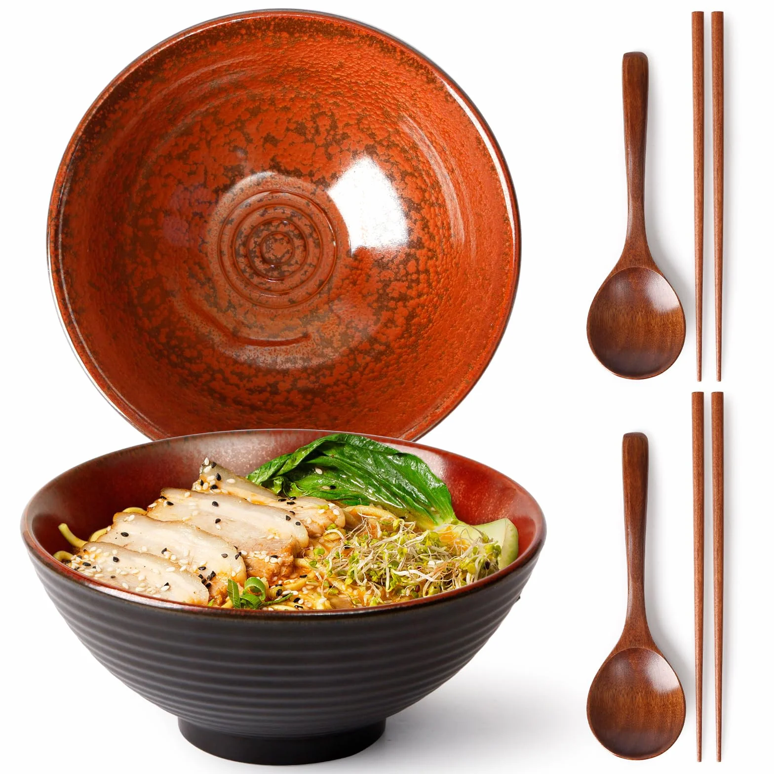 NUTRIUPS Japońska miska ramen (czerwona)