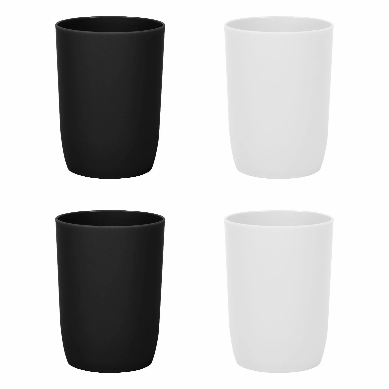 Topsky 4 kubki do mycia zębów 280 ml czarne białe