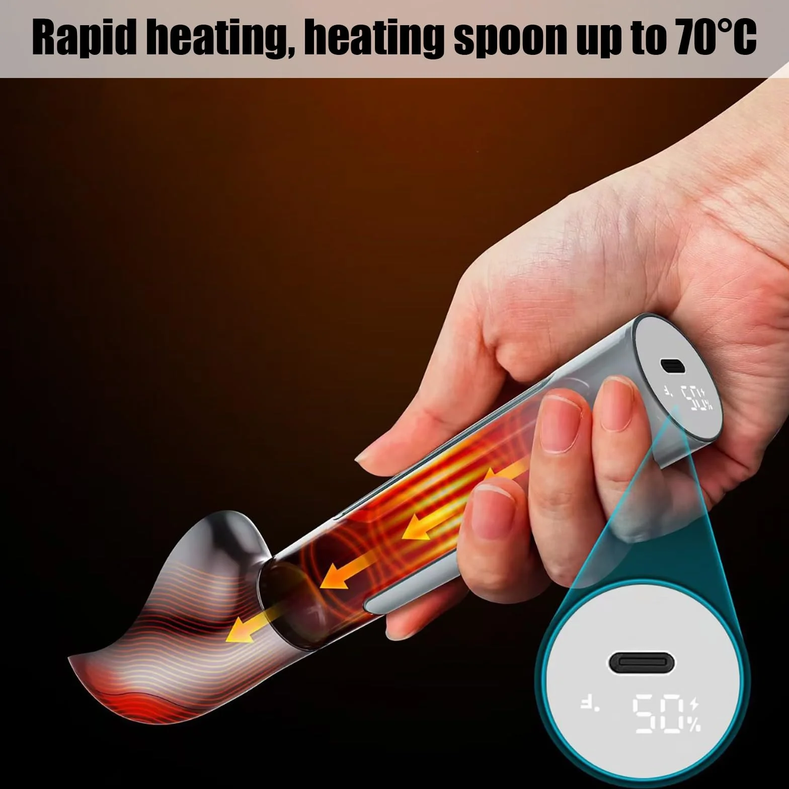 Łyżka do lodów Sliver, podgrzewana, aktywna, termostatyczna, 50°C, IP67, do twardego masła