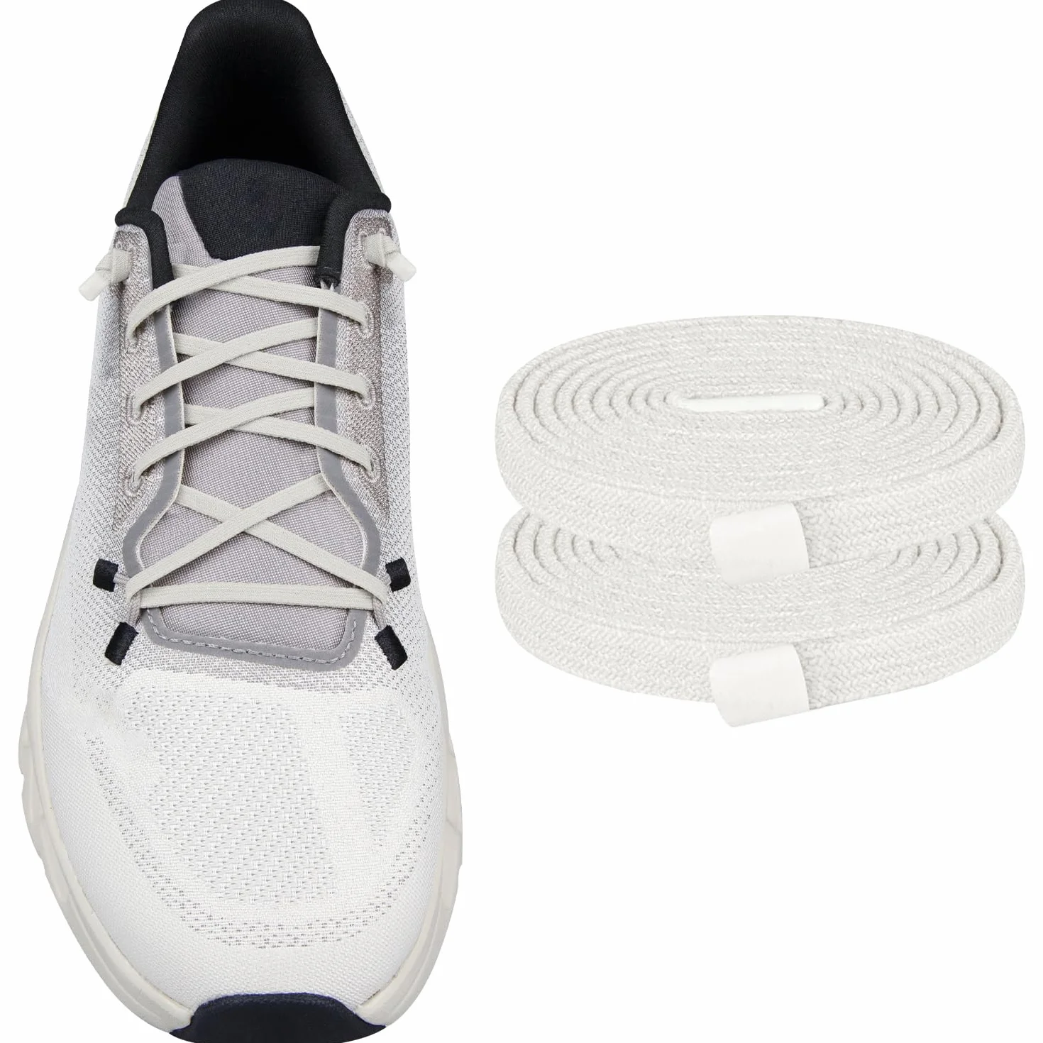 Endoto Sznurówki do On Cloudtilt sznurowadła Shoe Laces Shoelaces | Płaskie sznurówki 4 mm｜Elastyczne bez wiązania｜Szybkie zakładanie｜100% Nylon